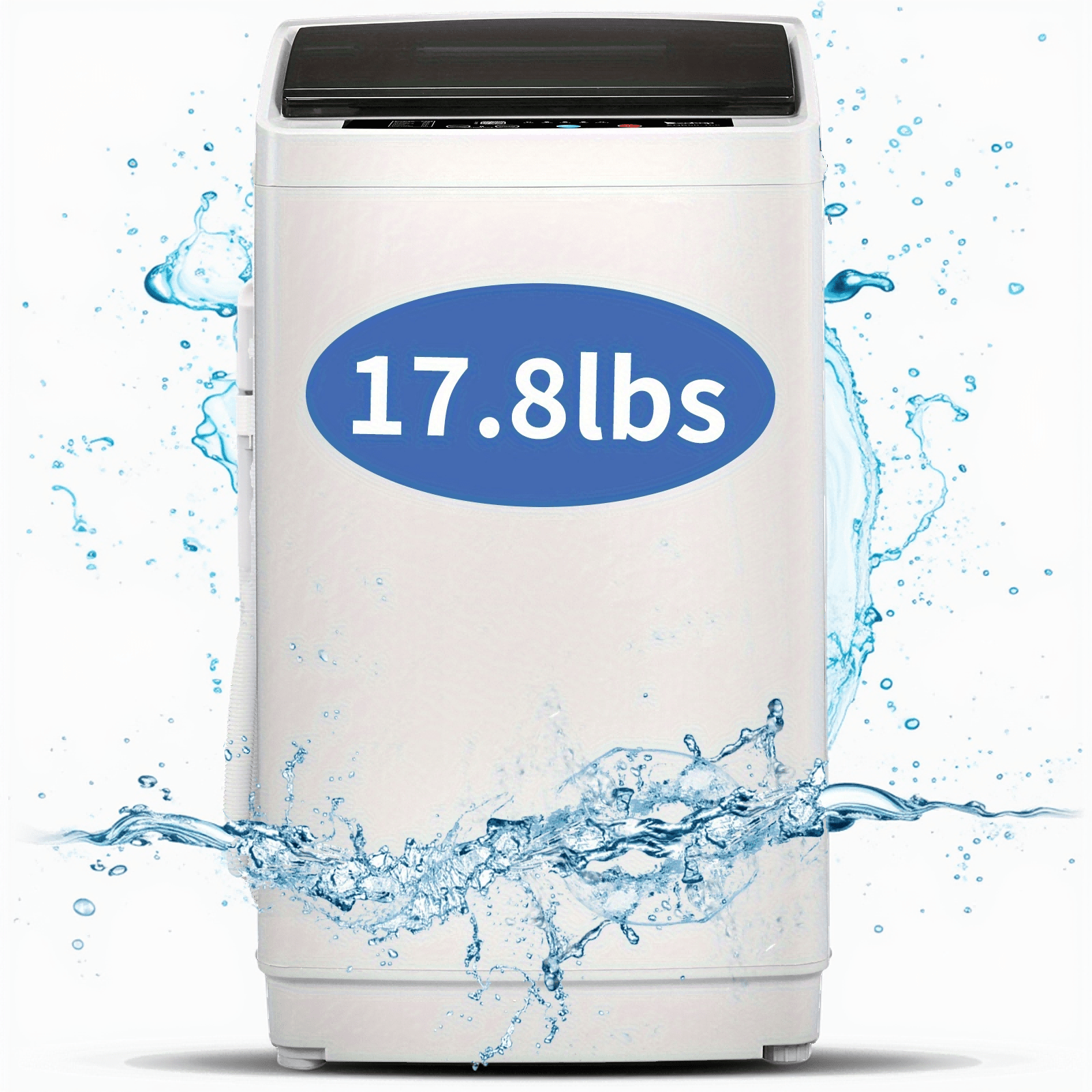 Full Automatic 17.6Lbs Top-Load Portable Washer & Dryer – 2-in-1