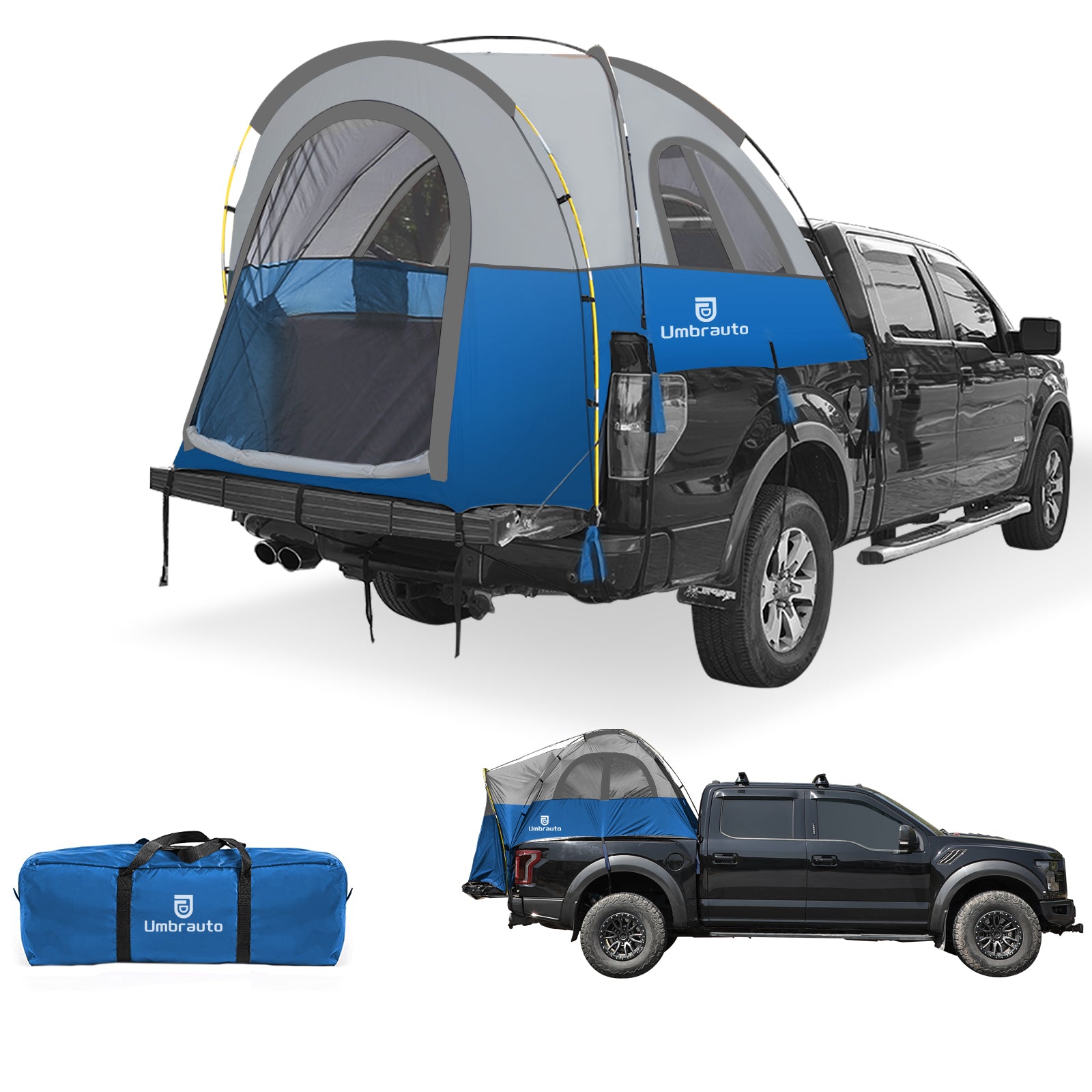 Umbrauto Truck Bed Tent | 5.5–5.8 ft Beds | 4-Season PU3000 Waterproof | Color-Coded Setup