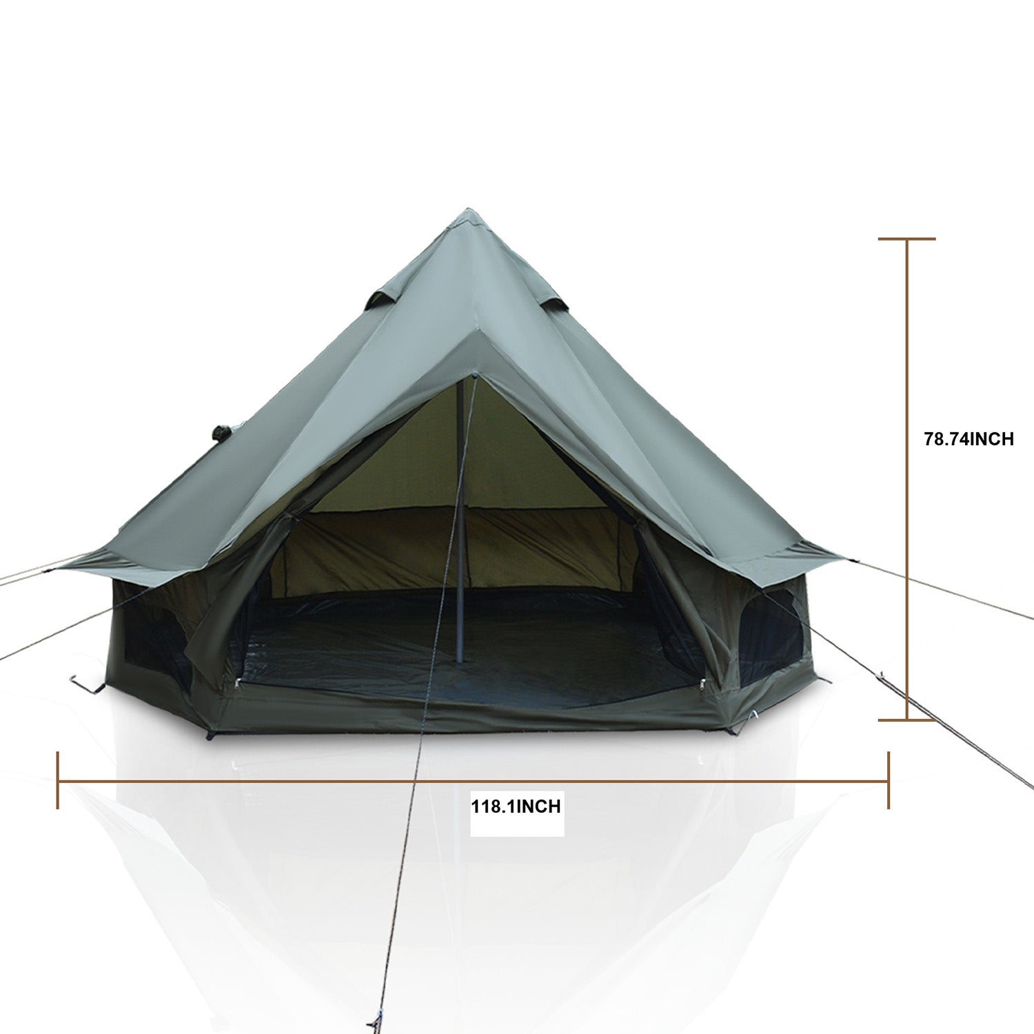 Oxford Bell Tent with Stove Jack – 4-Season Family Camping & Glamping Tent