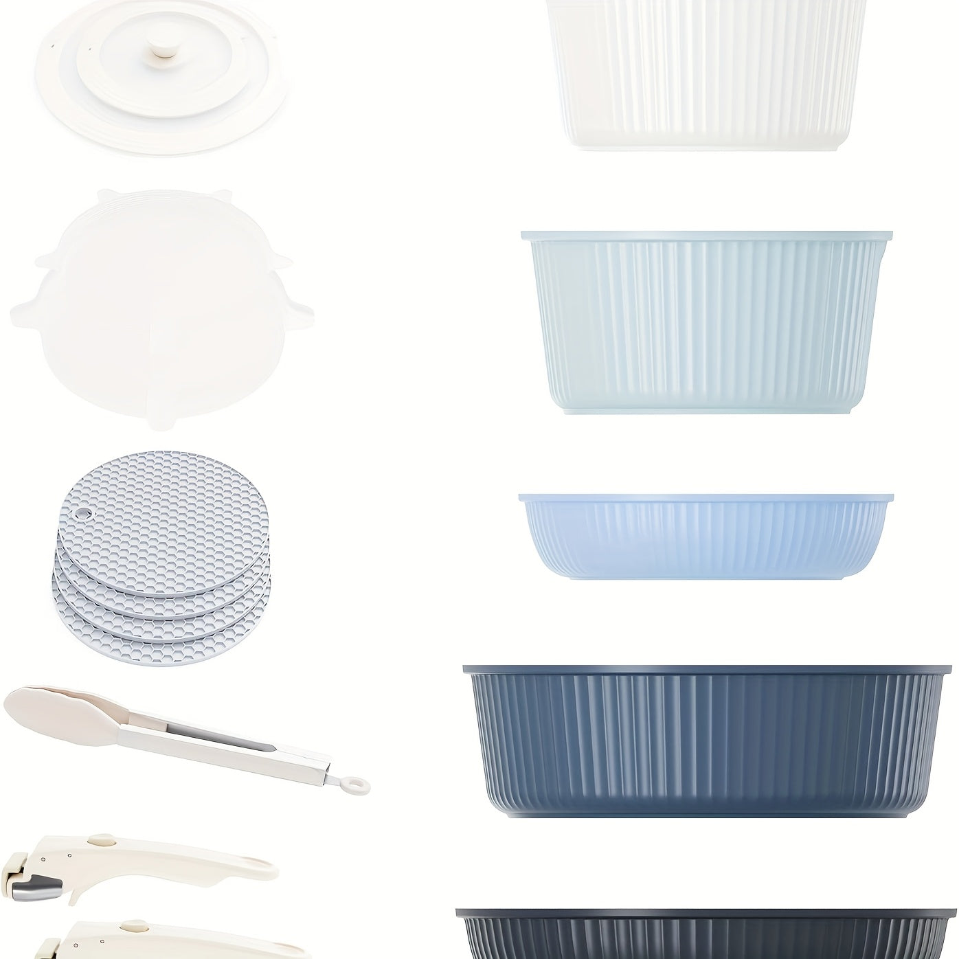 5-Piece Detachable Nonstick Cookware Set – Stackable Pots & Pans with Removable Handles