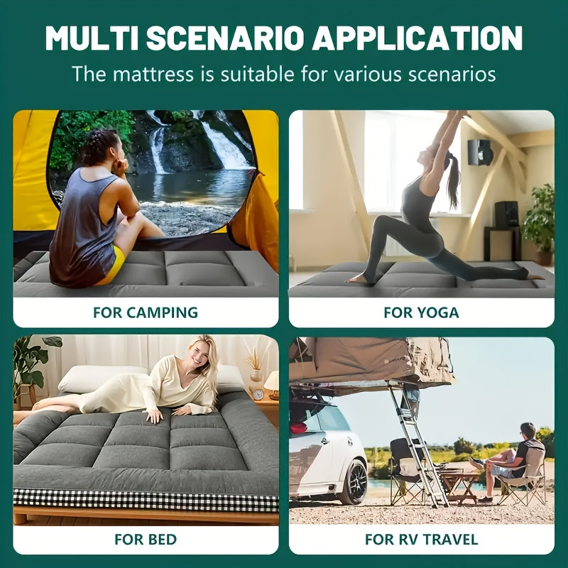 Soft Roll-Up Mattress – 1200gsm Foldable Tatami Sleeping Pad, Twin