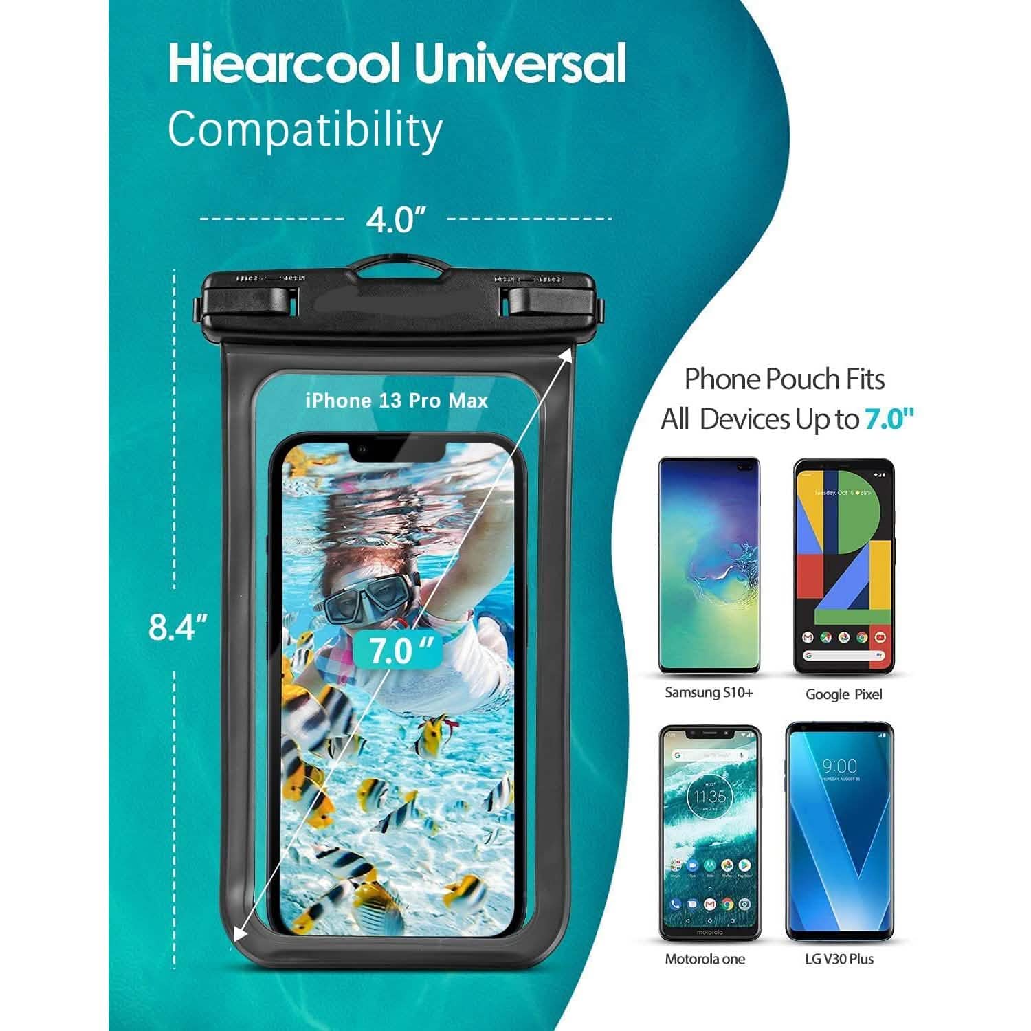 2-Pack Universal Waterproof Phone Cases