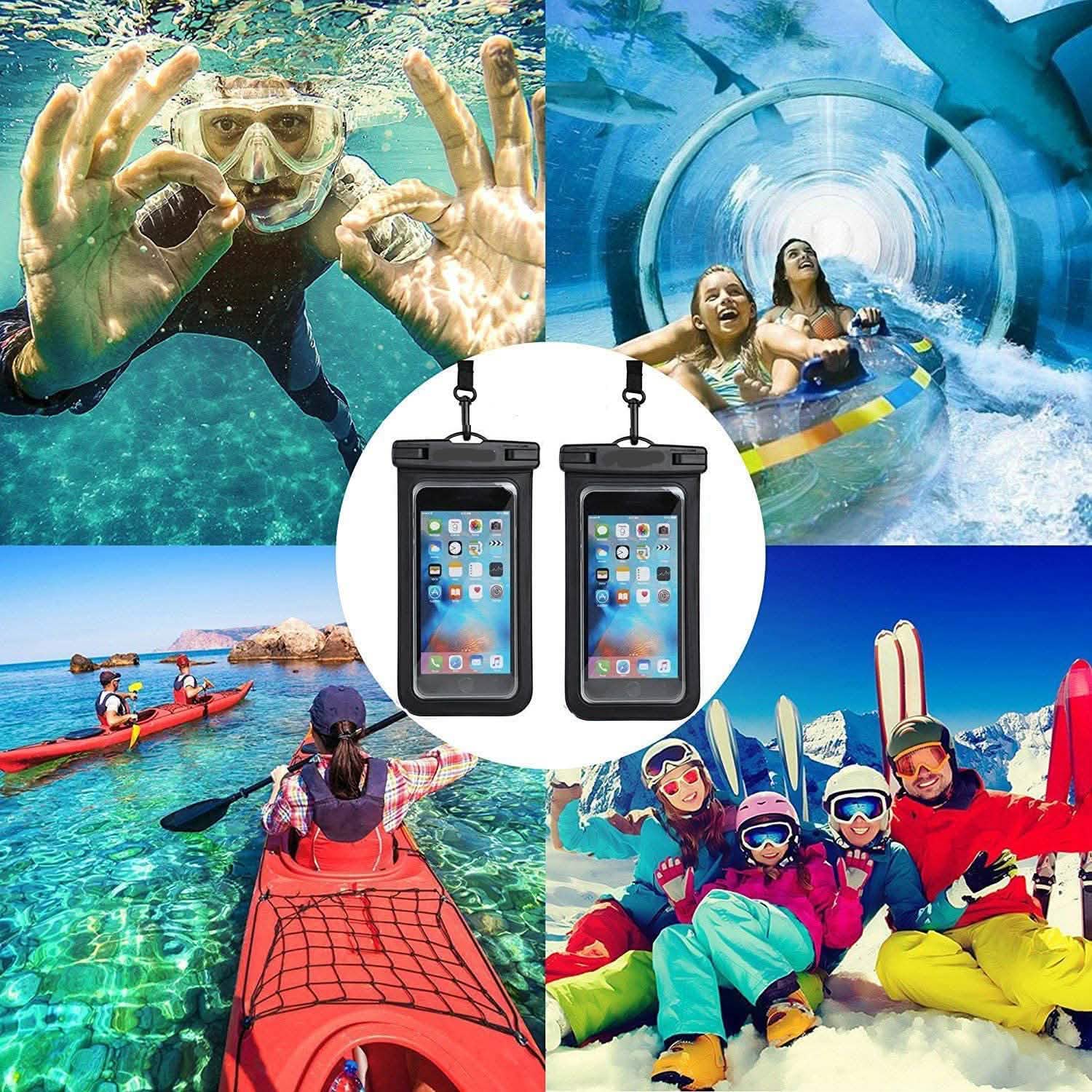 2-Pack Universal Waterproof Phone Cases