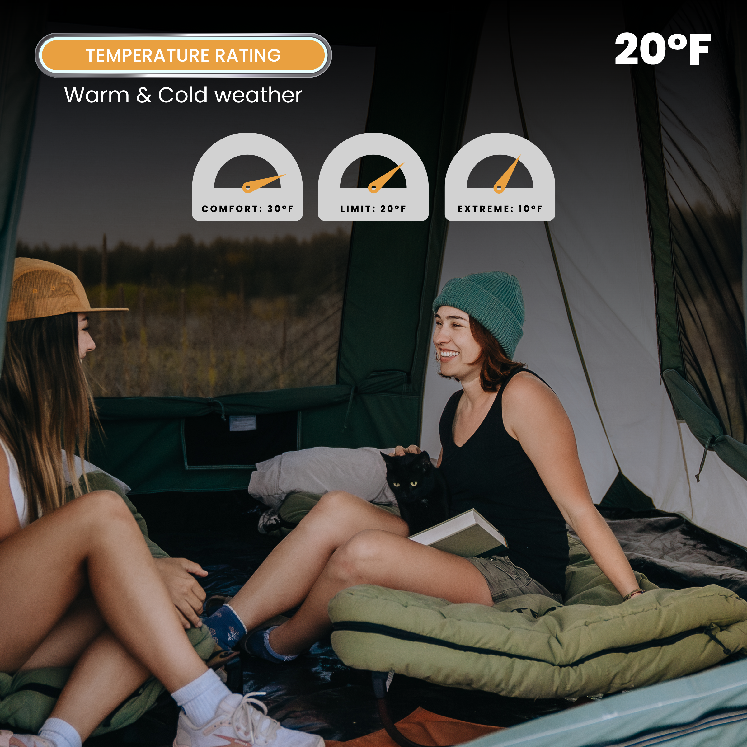 White Duck Slumbernest™ 20°F Flannel-Lined Sleeping Bag