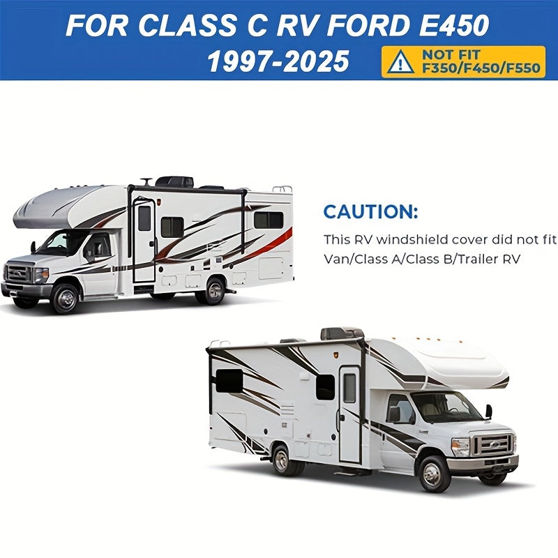 Ford E450 RV Windshield Cover – Front Sunshade for 1997–2025