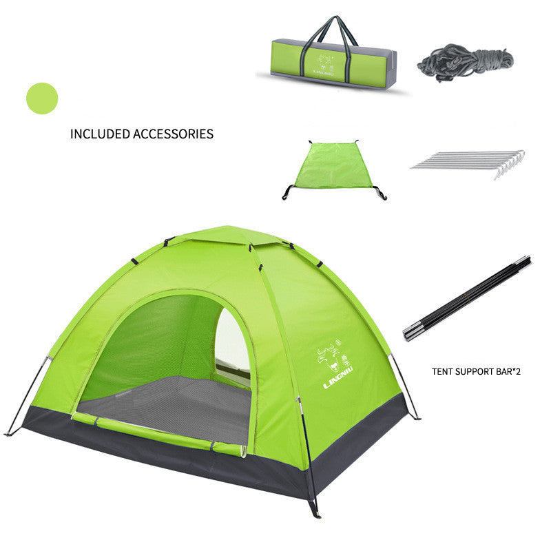 Single Layer Camping Tent – 3-4 Person Outdoor Shelter