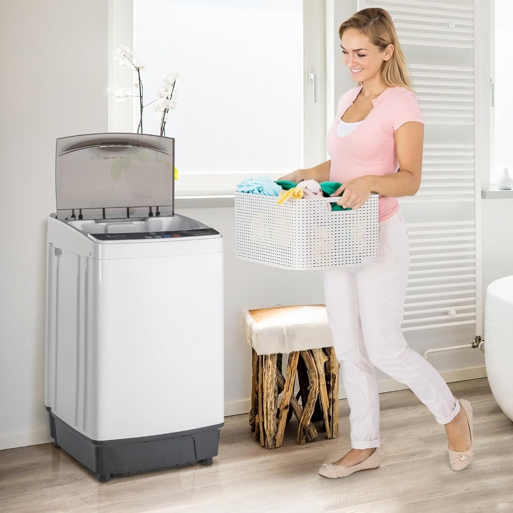 Full Automatic 17.6Lbs Top-Load Portable Washer & Dryer – 2-in-1