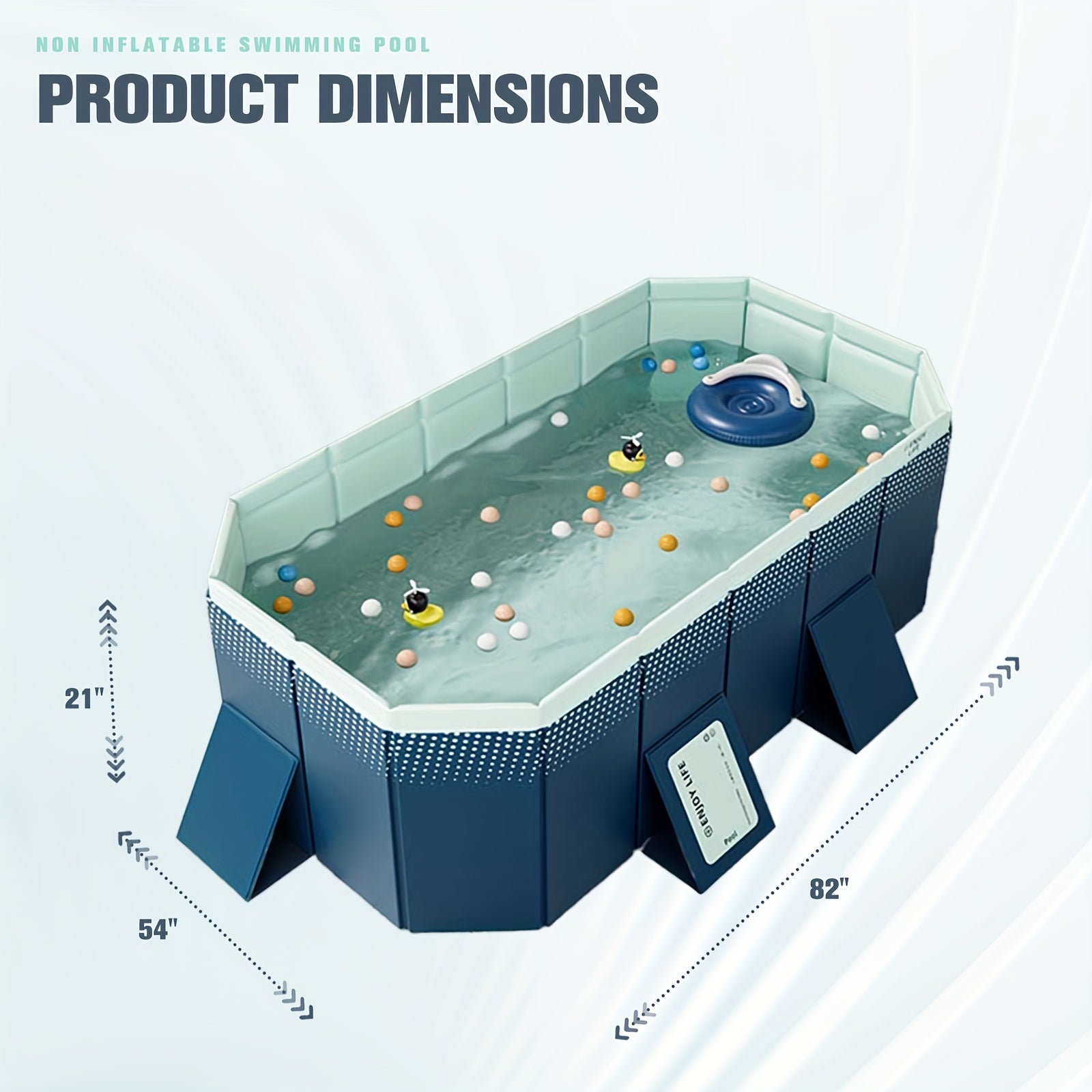 UPWELL Foldable Swimming Pool – No Inflation, Outdoor Water Fun