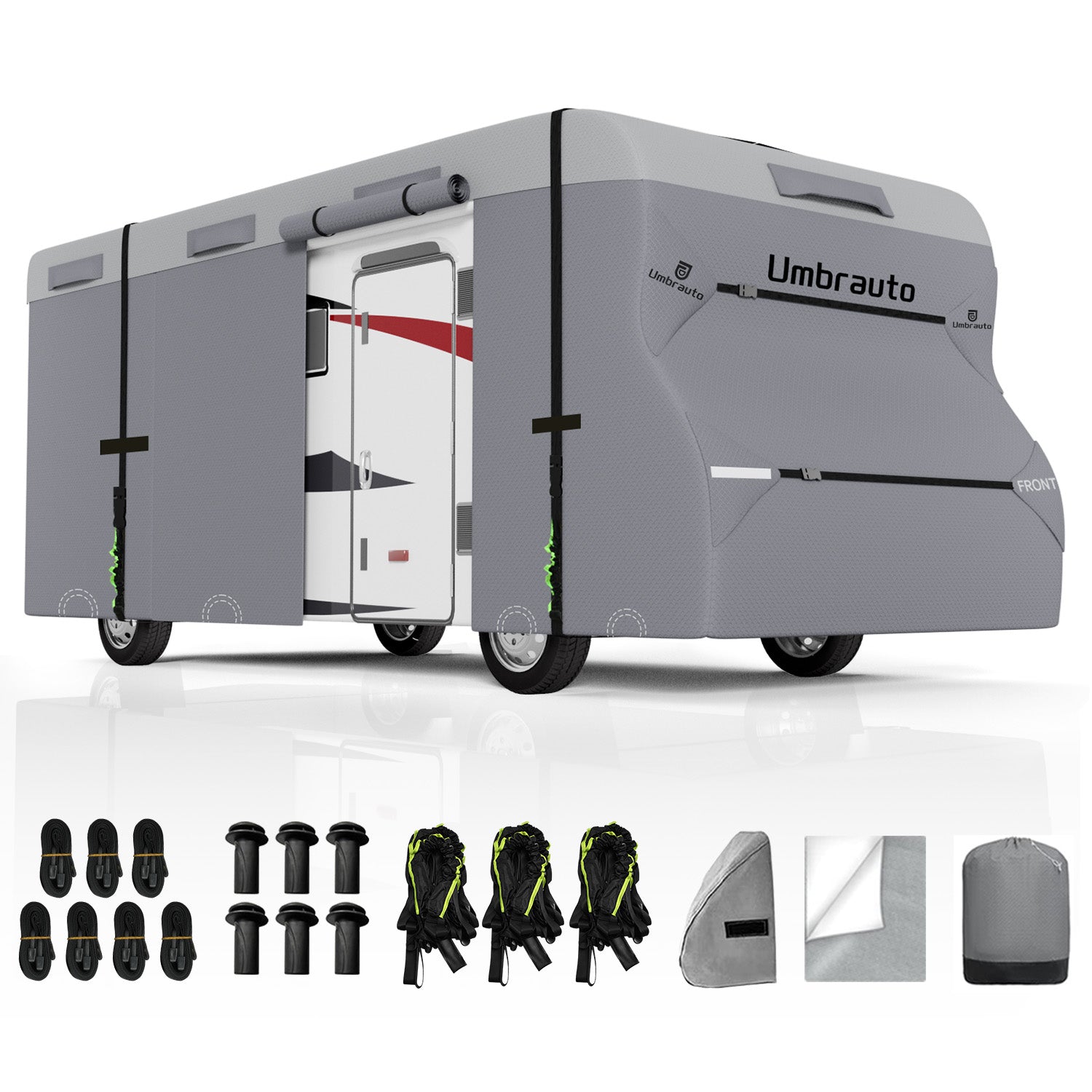 Umbrauto Class C Motorhome Cover – 7-Layer Roof, Gray