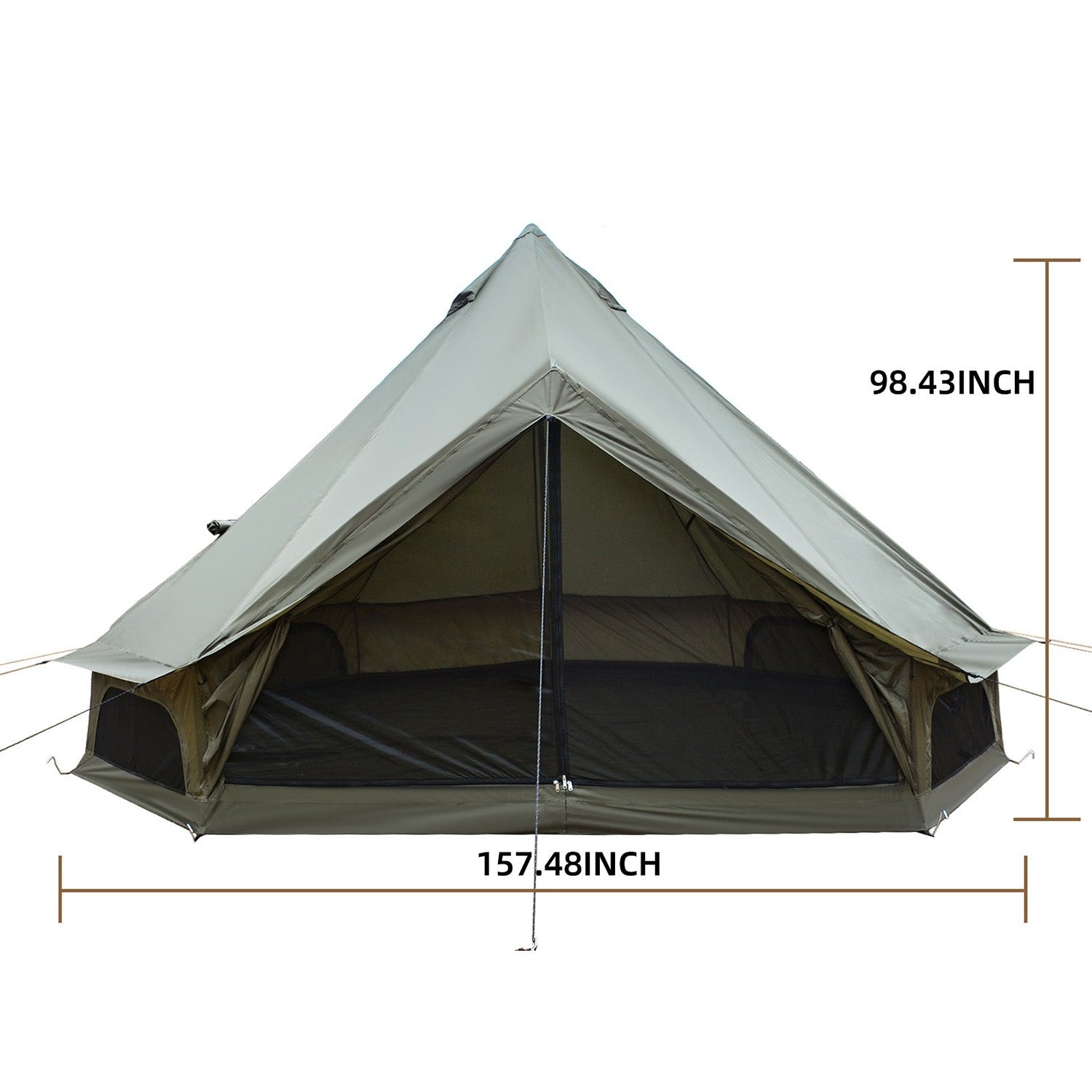 Oxford Bell Tent with Stove Jack – 4-Season Family Camping & Glamping Tent