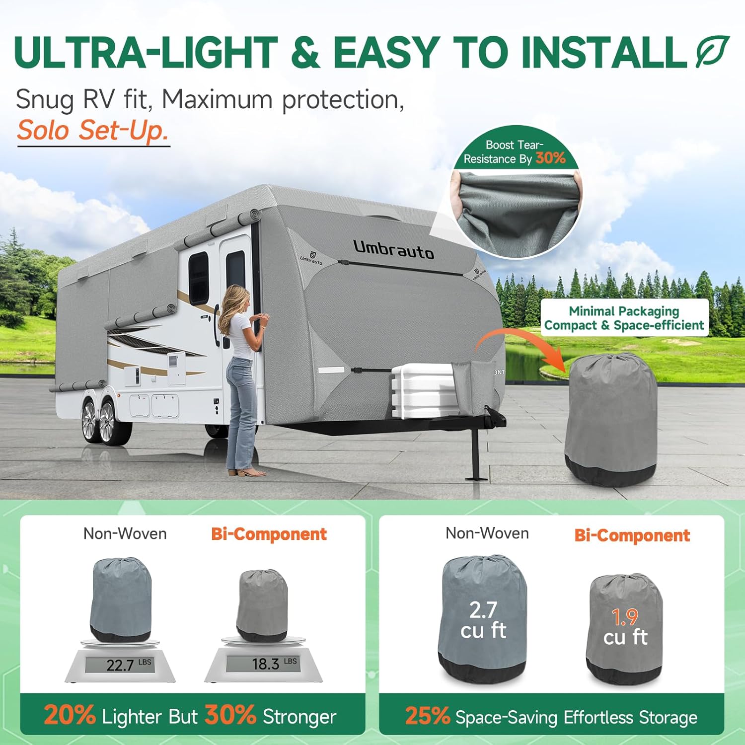 Umbrauto Bi-Component Travel Trailer & Toy Hauler Cover