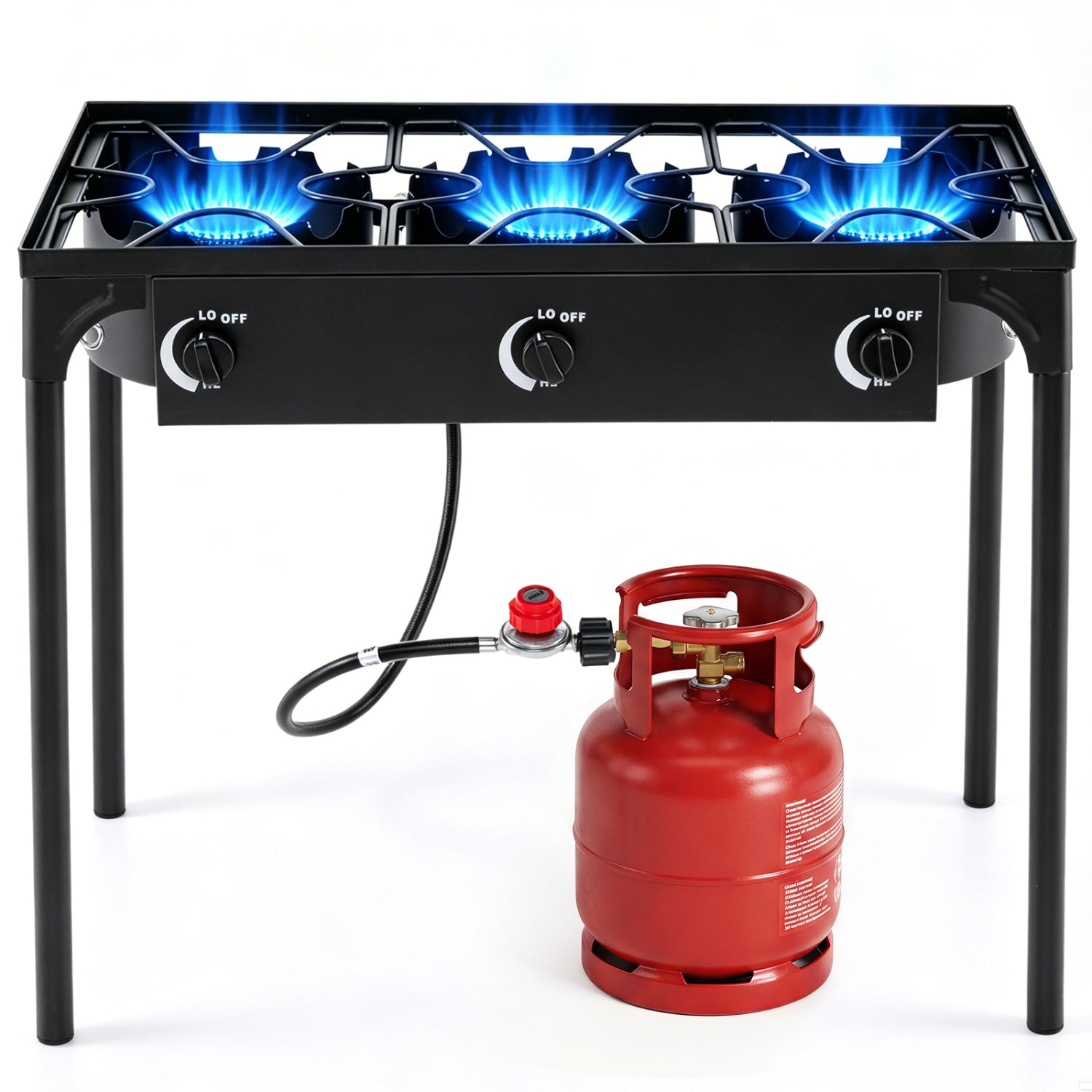 3-Burner Propane Outdoor Stove & Grill – 240,000 BTU, 660 lb Capacity