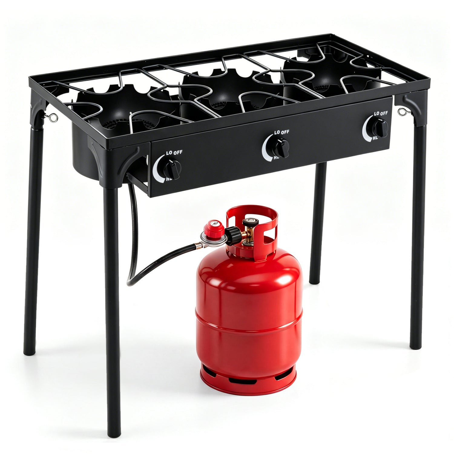 3-Burner Propane Outdoor Stove & Grill – 240,000 BTU, 660 lb Capacity