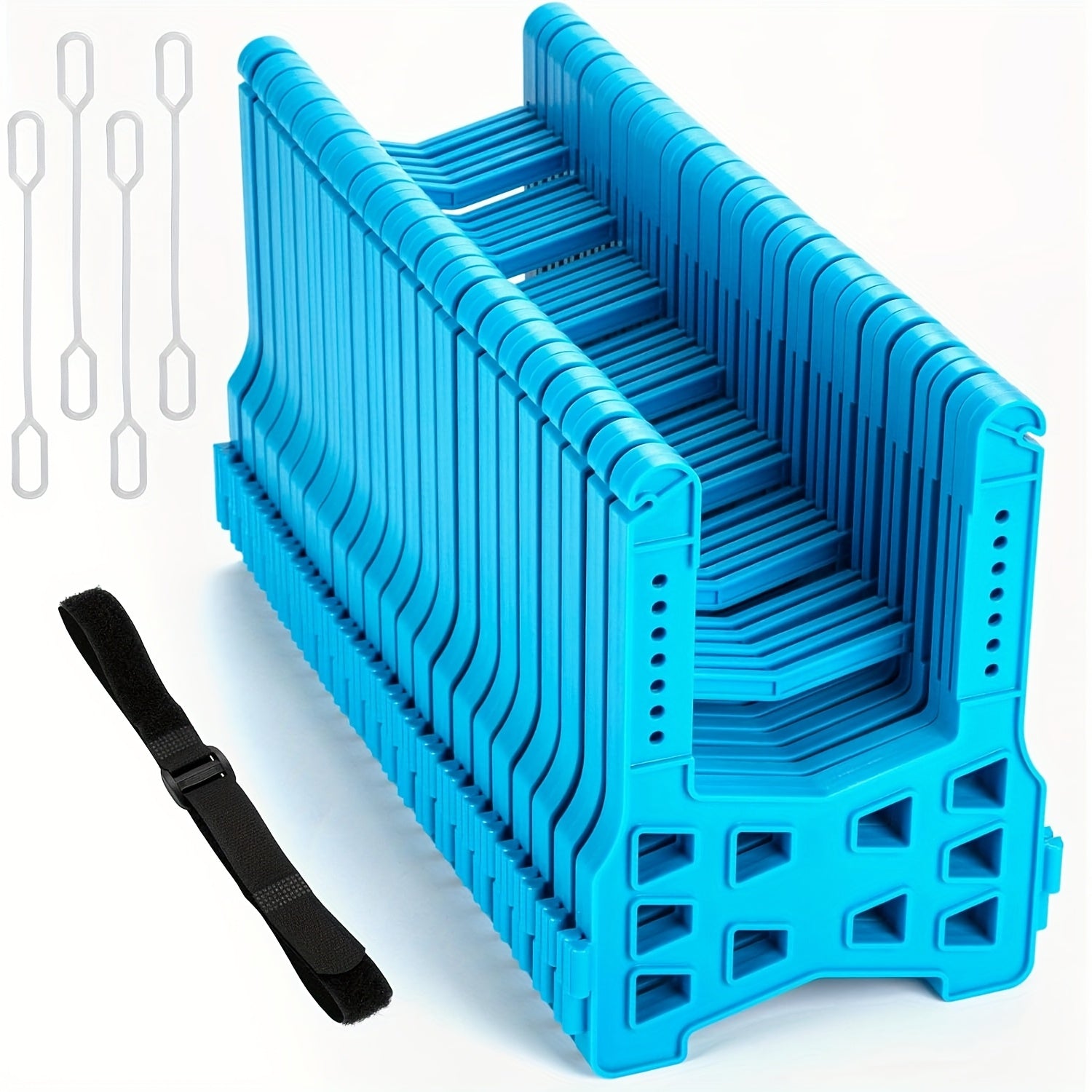 20FT RV Sewer Hose Support – Adjustable Height with Deep Cradles & Rubber Bands