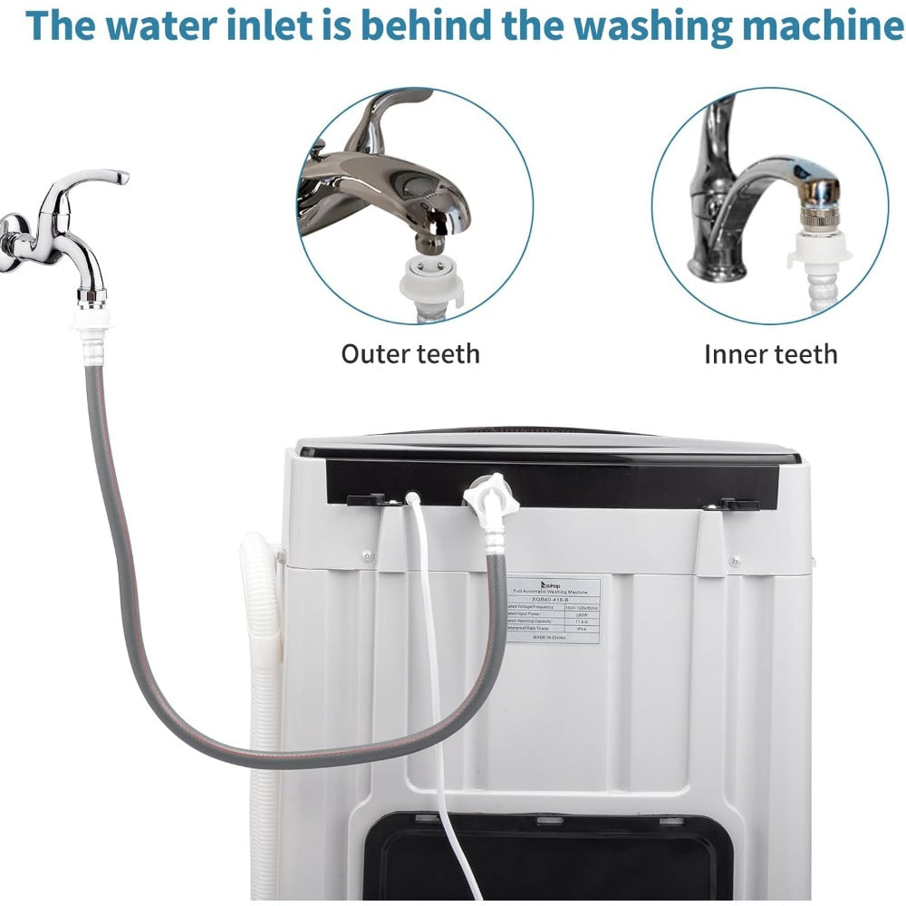 Full Automatic 17.6Lbs Top-Load Portable Washer & Dryer – 2-in-1