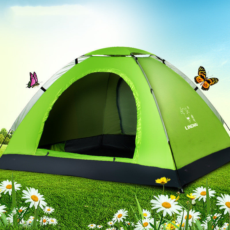 Single Layer Camping Tent – 3-4 Person Outdoor Shelter