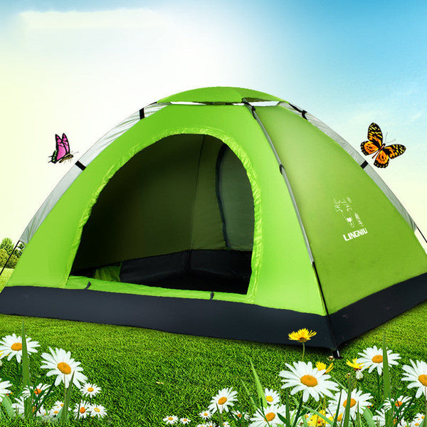 Single Layer Camping Tent – 3-4 Person Outdoor Shelter