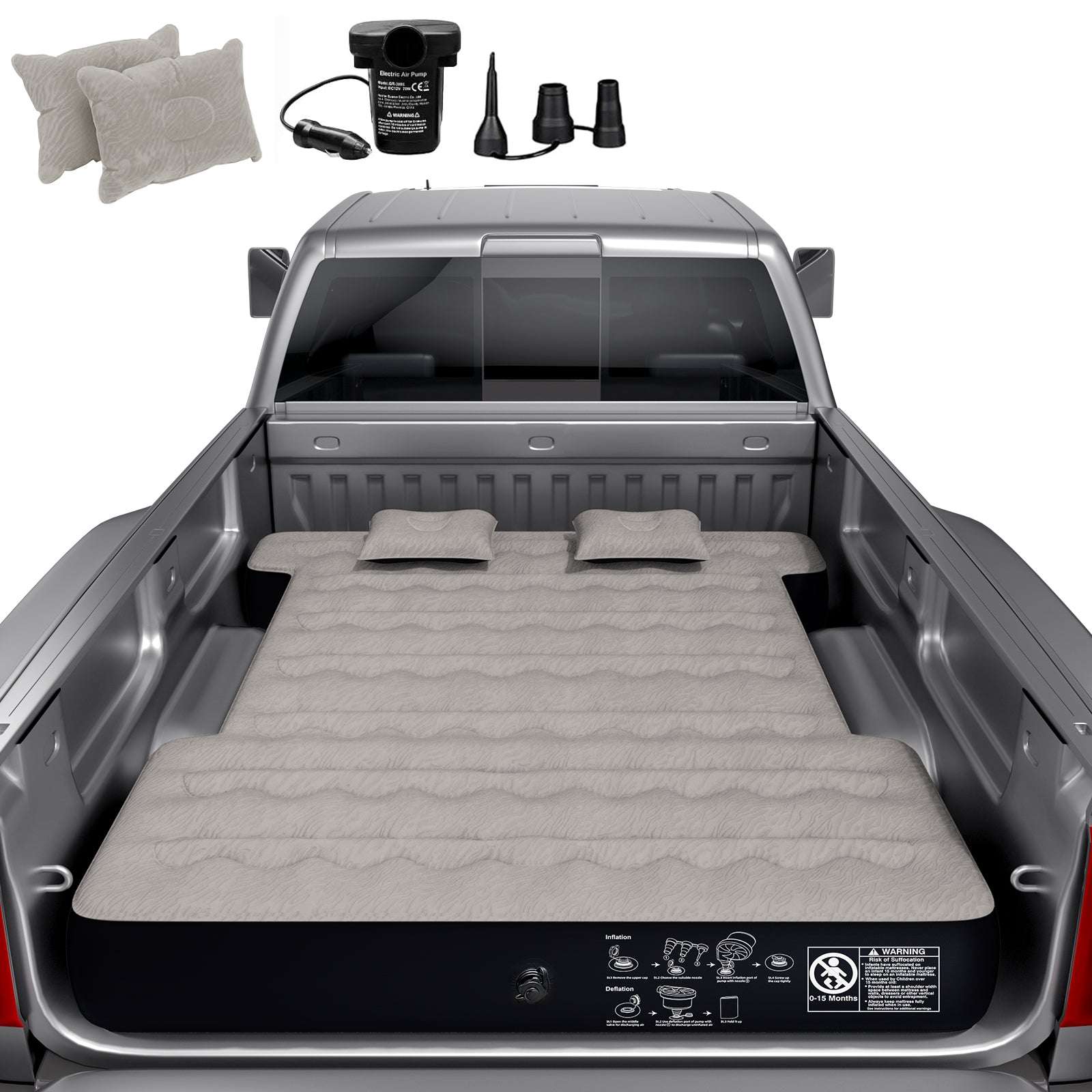 DikaSun Dodge Truck Bed Air Mattress – Fits 5.5–5.8 ft & 6–6.5 ft Beds