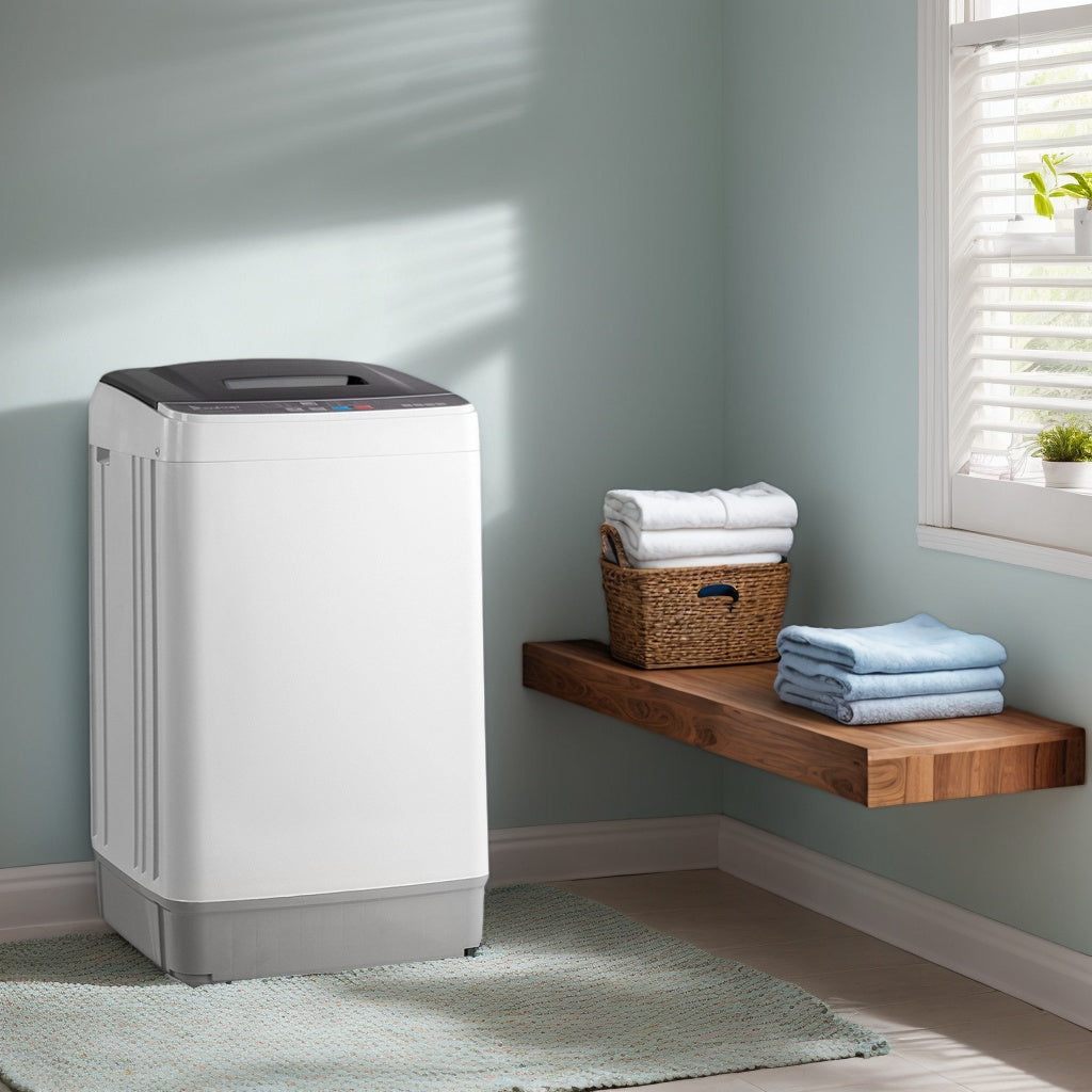 Full Automatic 17.6Lbs Top-Load Portable Washer & Dryer – 2-in-1