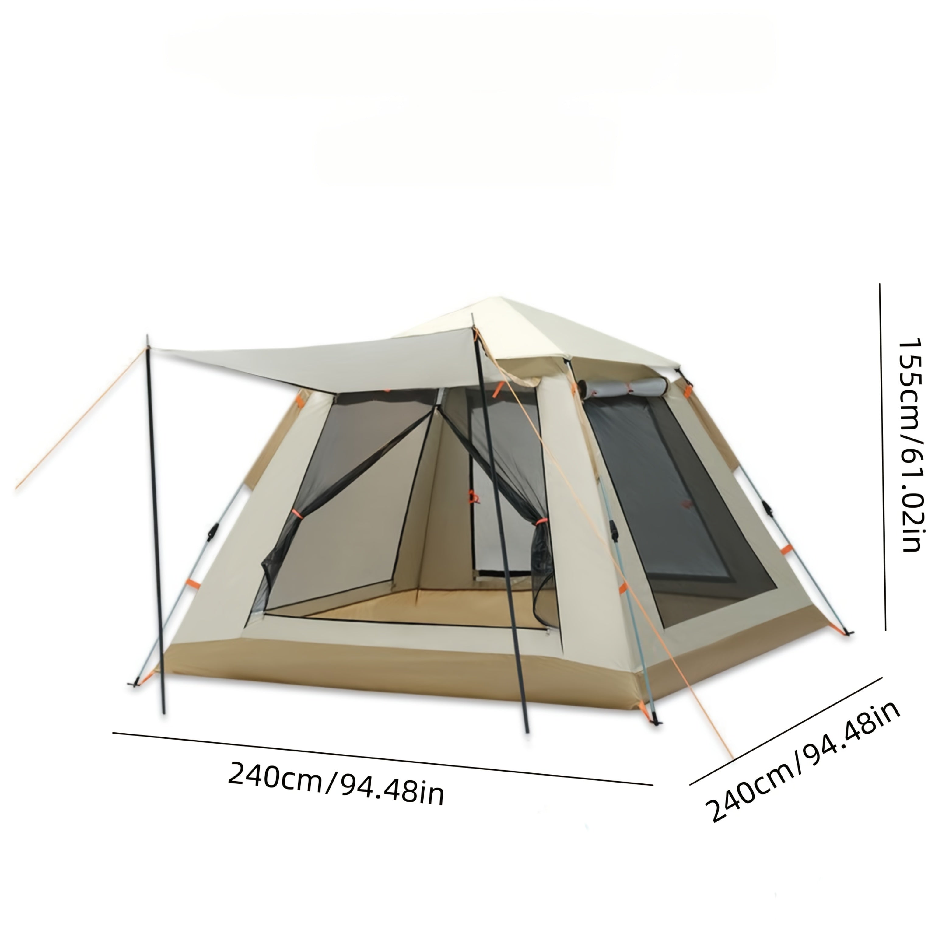 8-Person Family Camping Tent – Quick Setup, All-Season, UV & Mosquito Protection