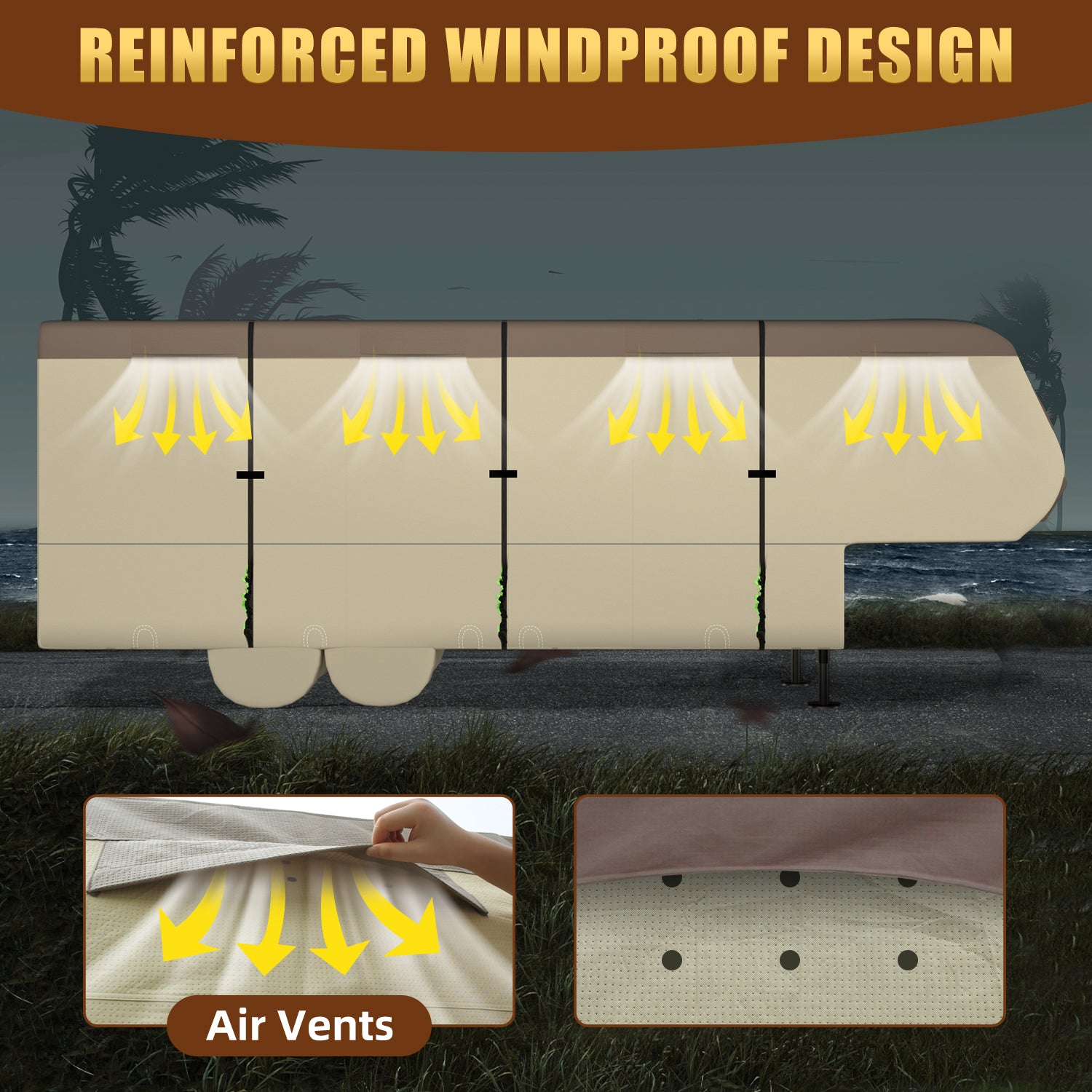 Umbrauto Fifth-Wheel RV Cover with Tire Covers