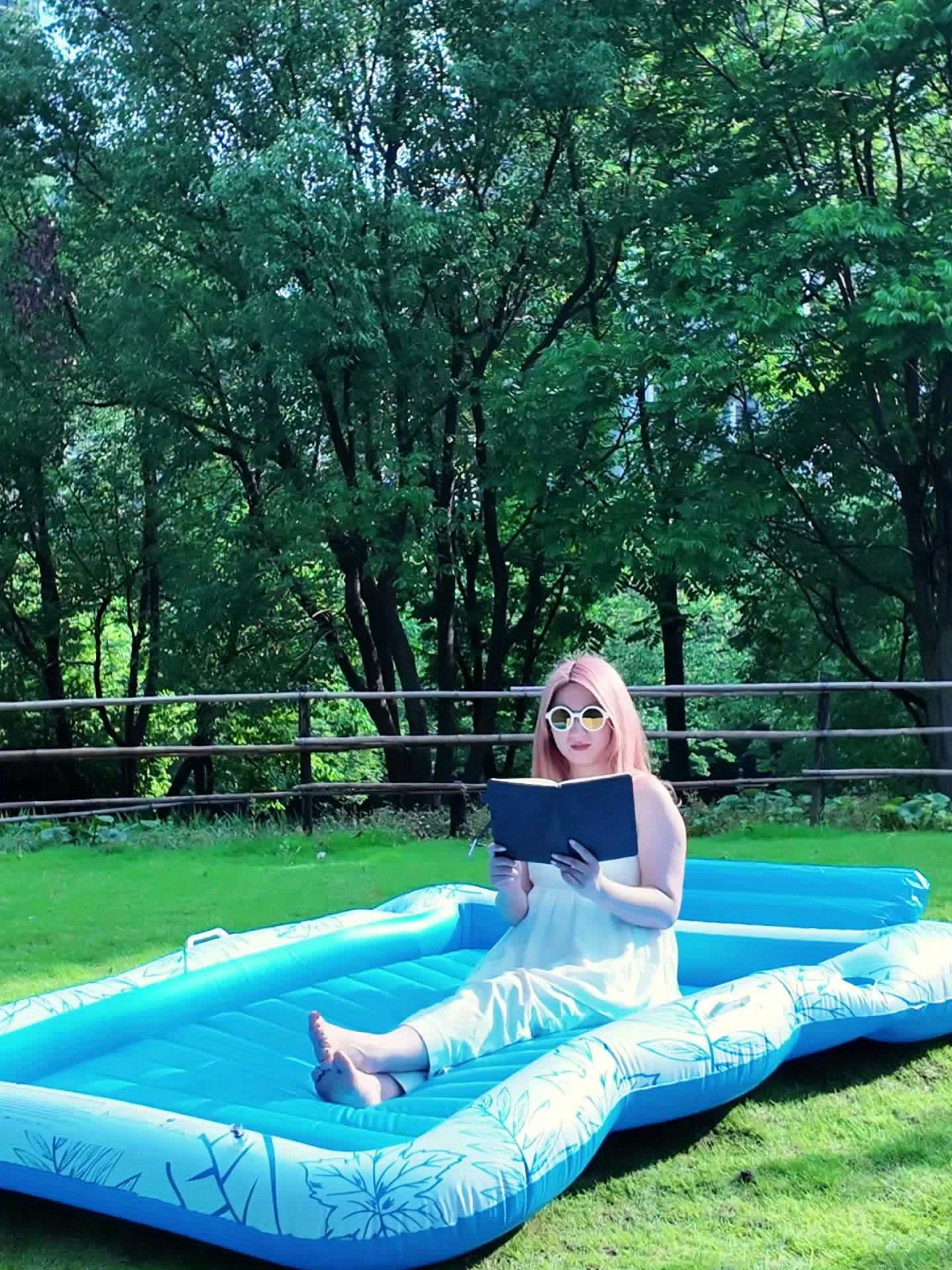 Inflatable Pool Floating Bed – Dual Use Water & Land Lounge Chair