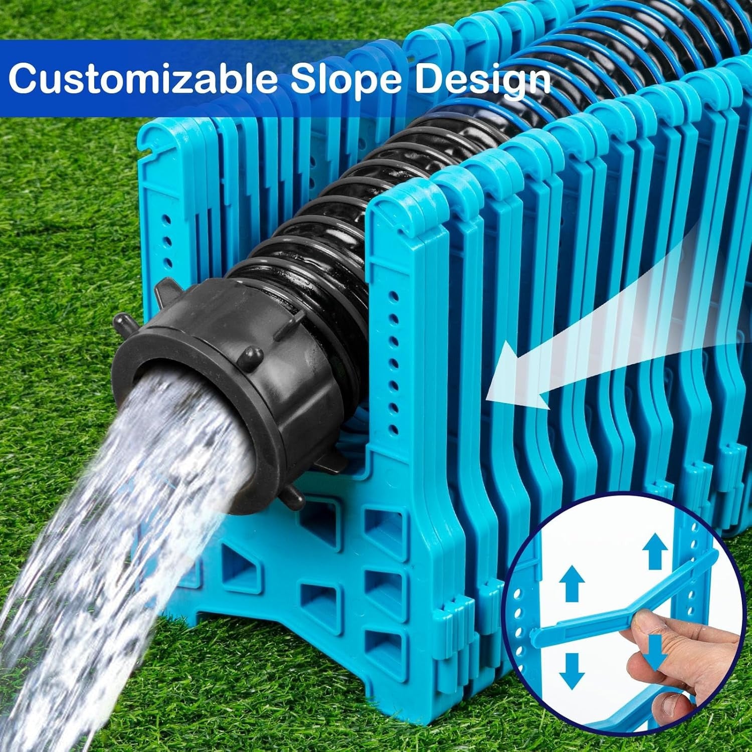 20FT RV Sewer Hose Support – Adjustable Height with Deep Cradles & Rubber Bands