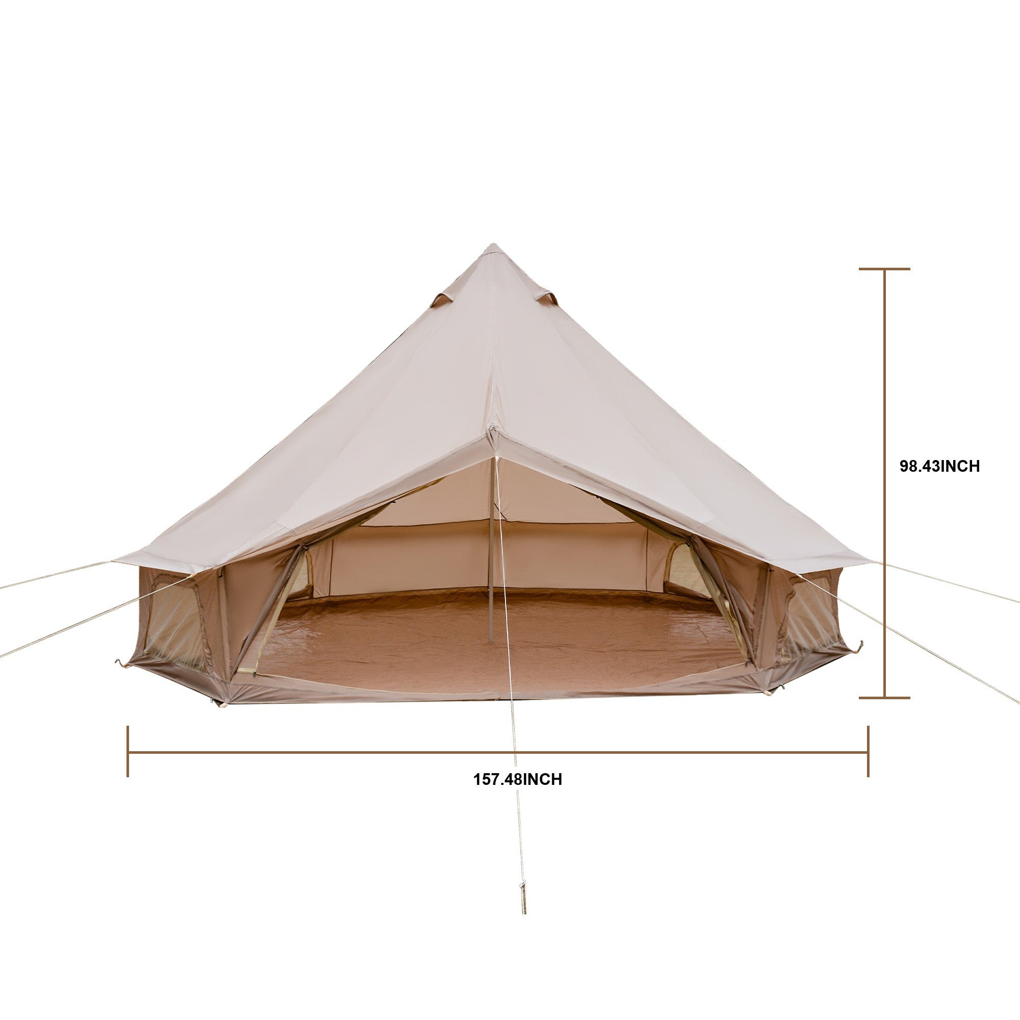 Oxford Bell Tent with Stove Jack – 4-Season Family Camping & Glamping Tent