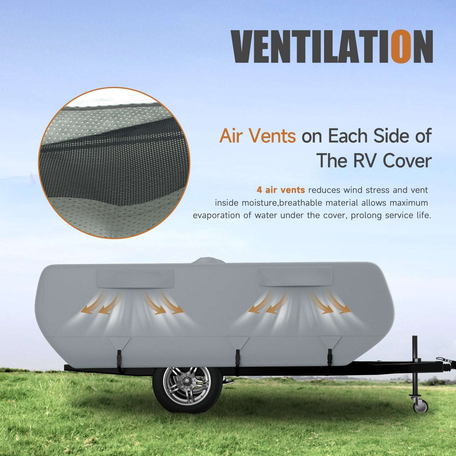 DikaSun Pop-Up Camper Cover – 7-Layer Roof