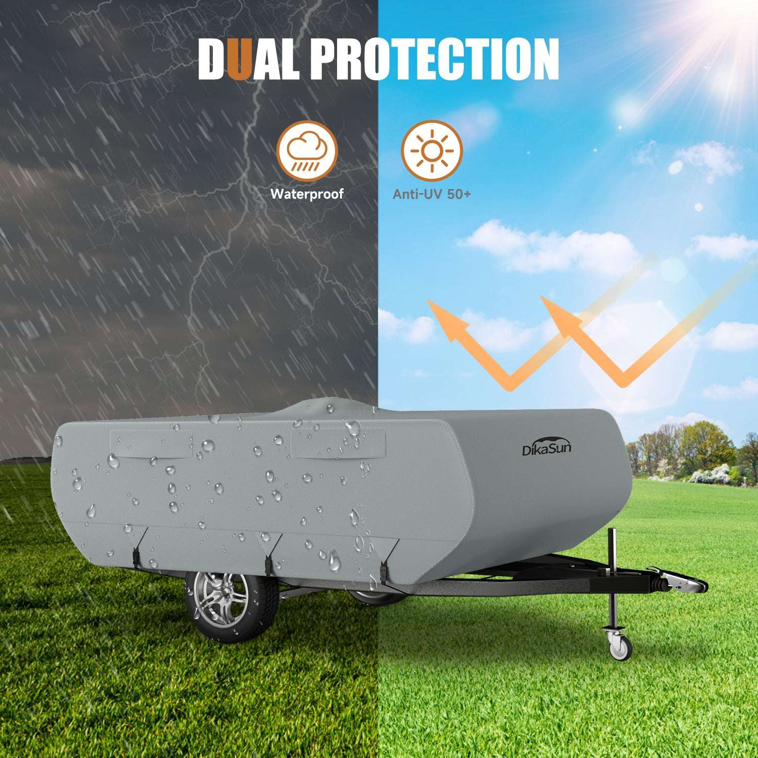 DikaSun Pop-Up Camper Cover – 7-Layer Roof