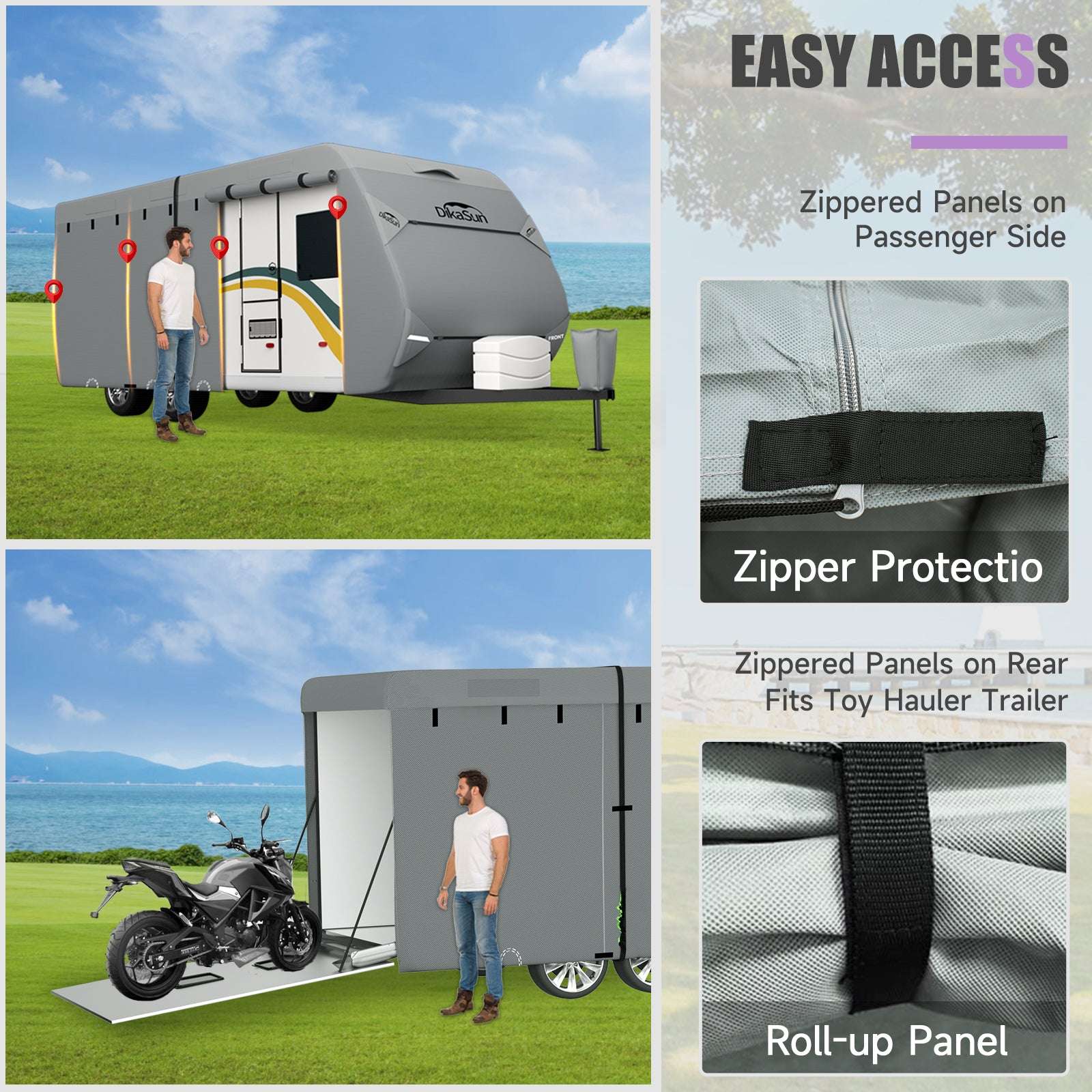 DikaSun Travel Trailer Cover – 7-Layer Roof