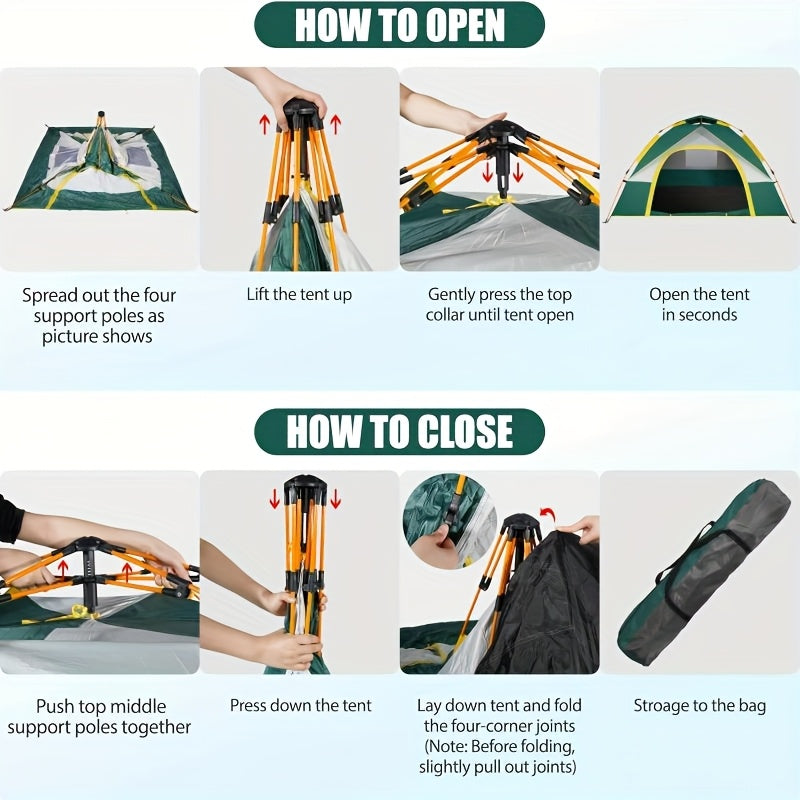6-Person Instant Pop-Up Camping Tent – Waterproof, UV & Mosquito-Proof