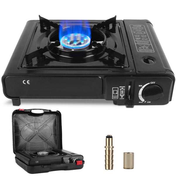 3300W Portable Camping Stove – Dual Fuel Butane Burner with Piezo Ignition & Auto Tank Ejection