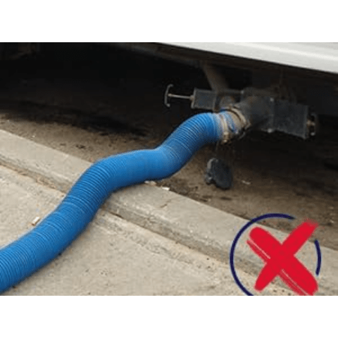 20FT RV Sewer Hose Support – Adjustable Height with Deep Cradles & Rubber Bands