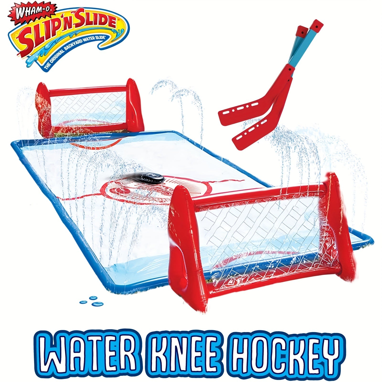 Wham-O Slip N Slide Water Hockey Set – Inflatable Goals & Sticks