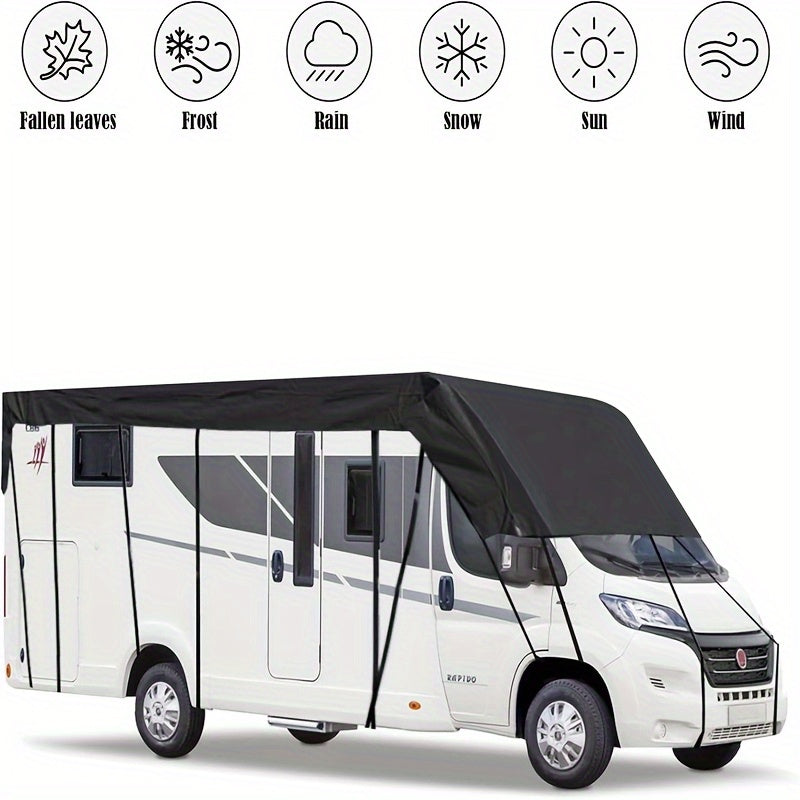 Heavy-Duty All-Weather RV Cover – Adjustable Straps & Hooks