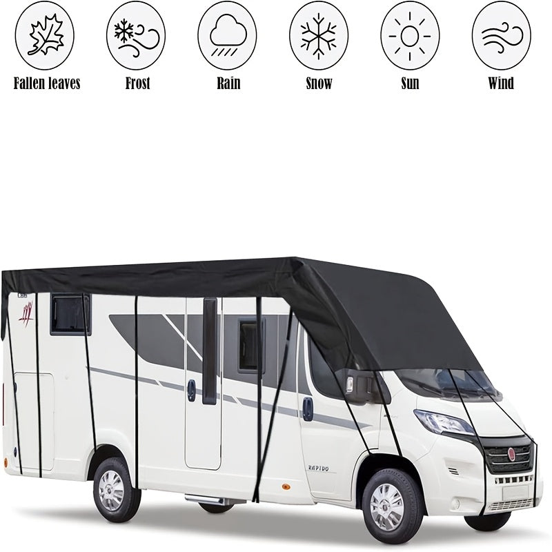 Heavy-Duty All-Weather RV Cover – Adjustable Straps & Hooks
