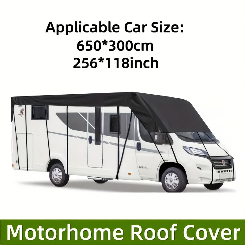 Heavy-Duty All-Weather RV Cover – Adjustable Straps & Hooks