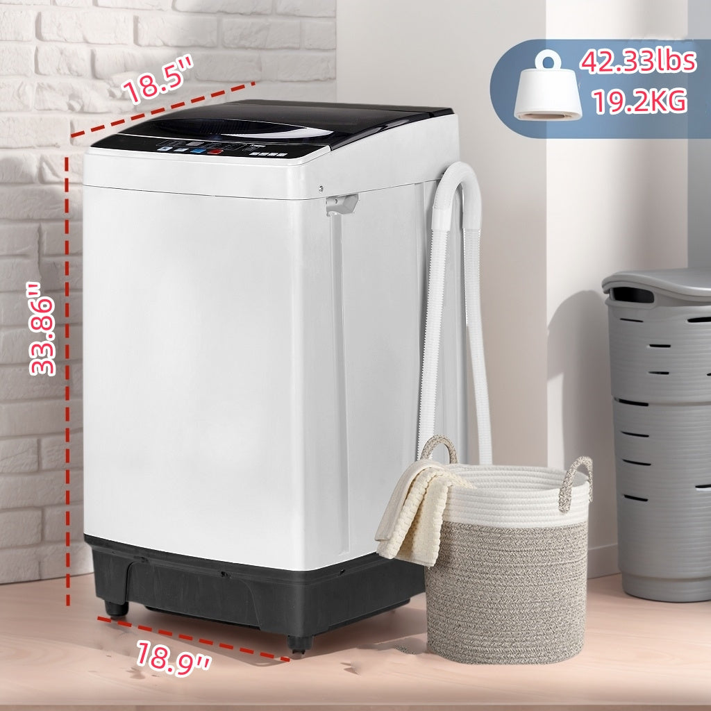 Full Automatic 17.6Lbs Top-Load Portable Washer & Dryer – 2-in-1