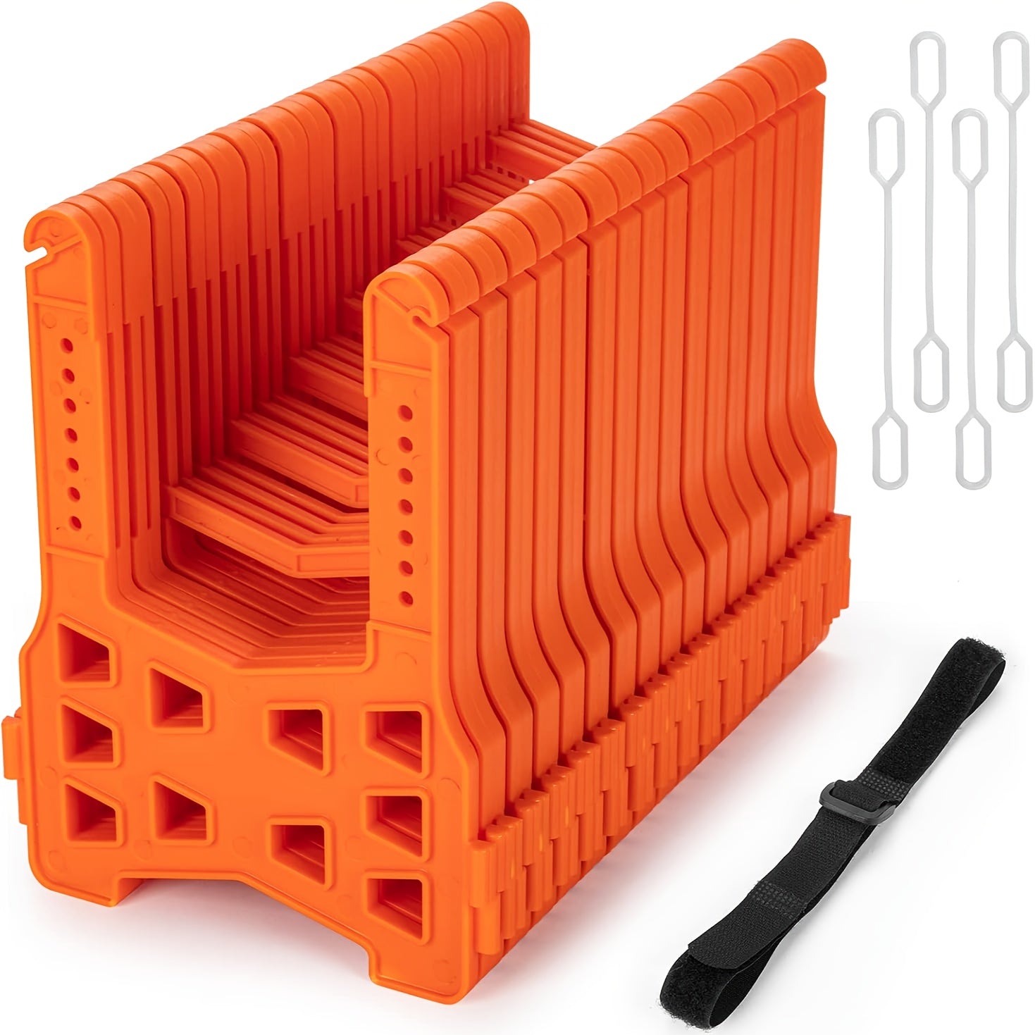 20FT RV Sewer Hose Support – Adjustable Height with Deep Cradles & Rubber Bands