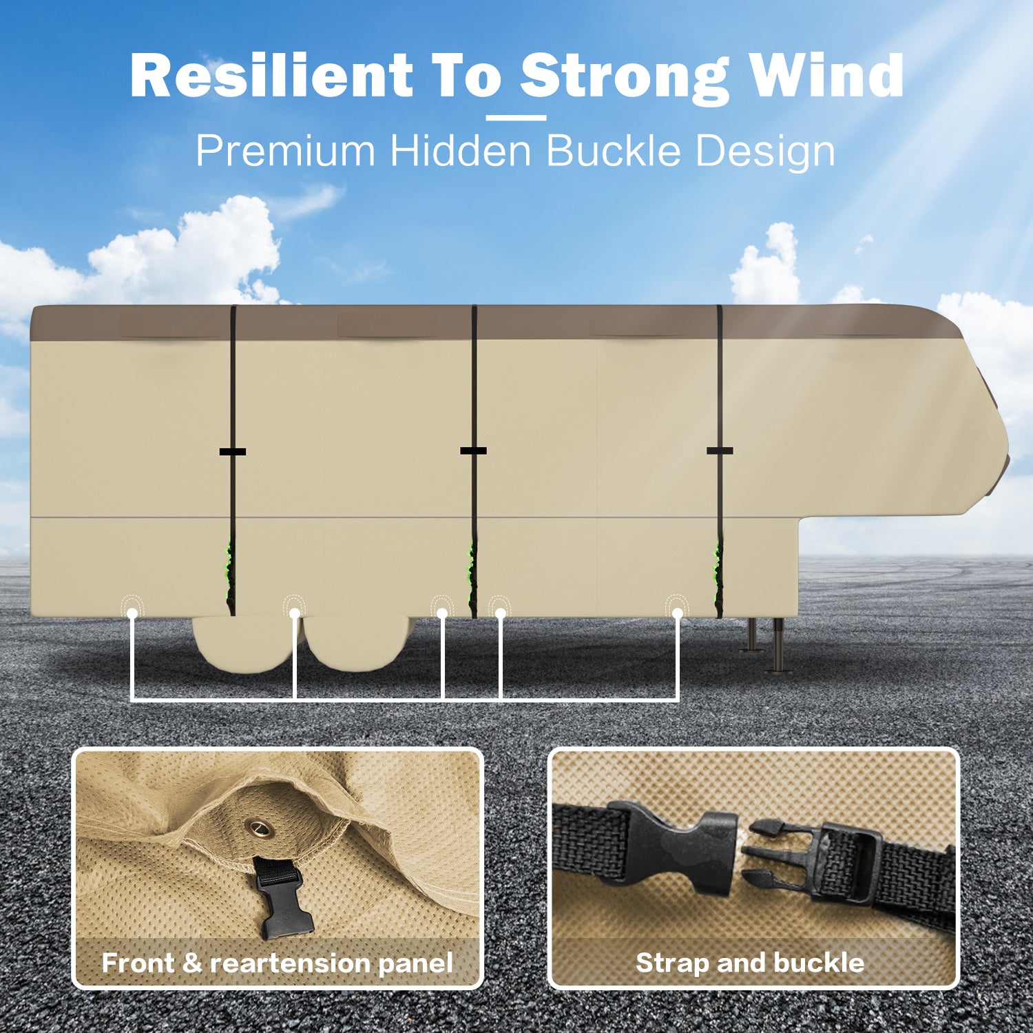 Umbrauto Fifth-Wheel RV Cover with Tire Covers