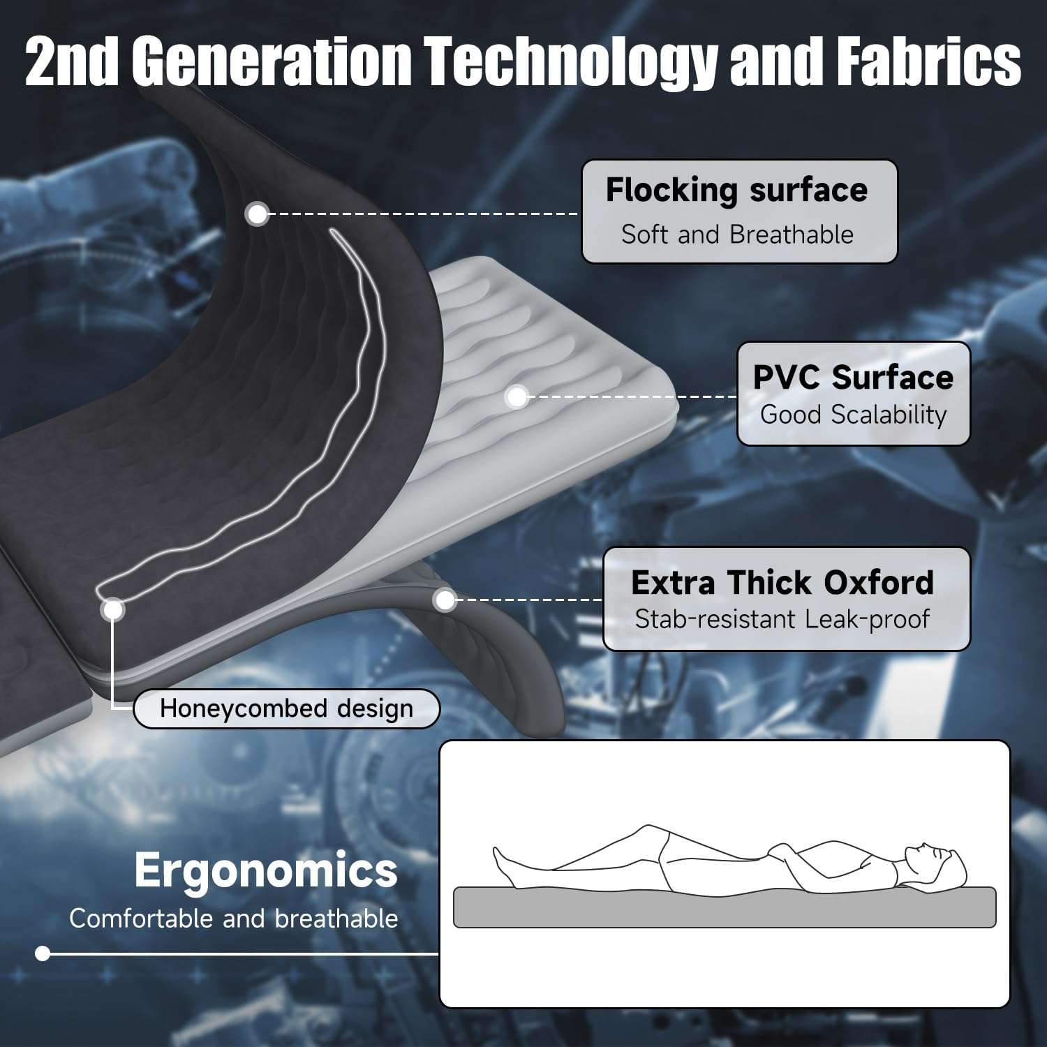 DikaSun Backseat Air Mattress for SUV, Car & Truck – 30.31" Width | Black