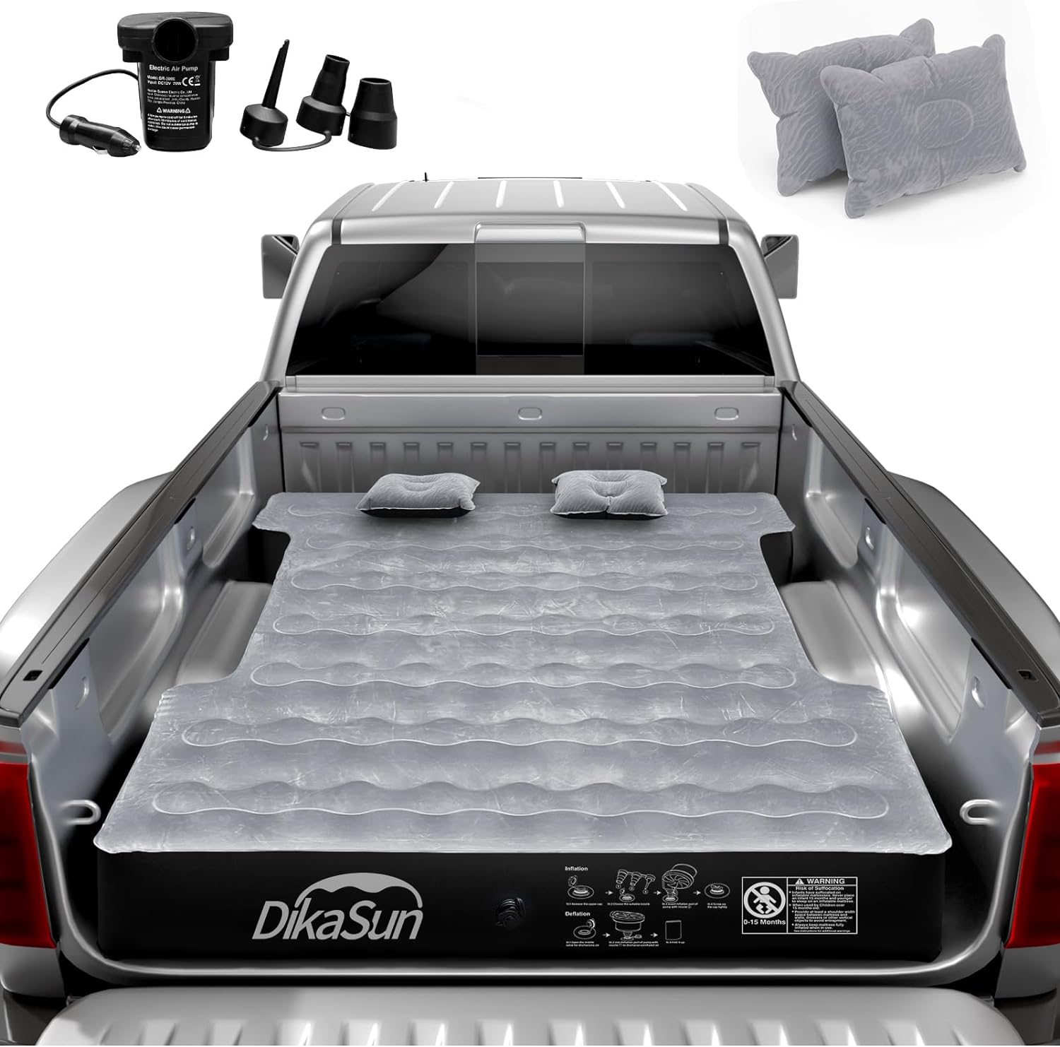 DikaSun Ford Truck Bed Air Mattress – Fits F-Series, Ranger | 5.5–6.8 ft | Multiple Colors