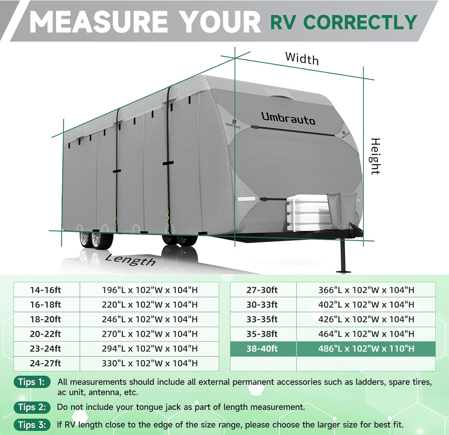 Umbrauto Bi-Component Travel Trailer & Toy Hauler Cover