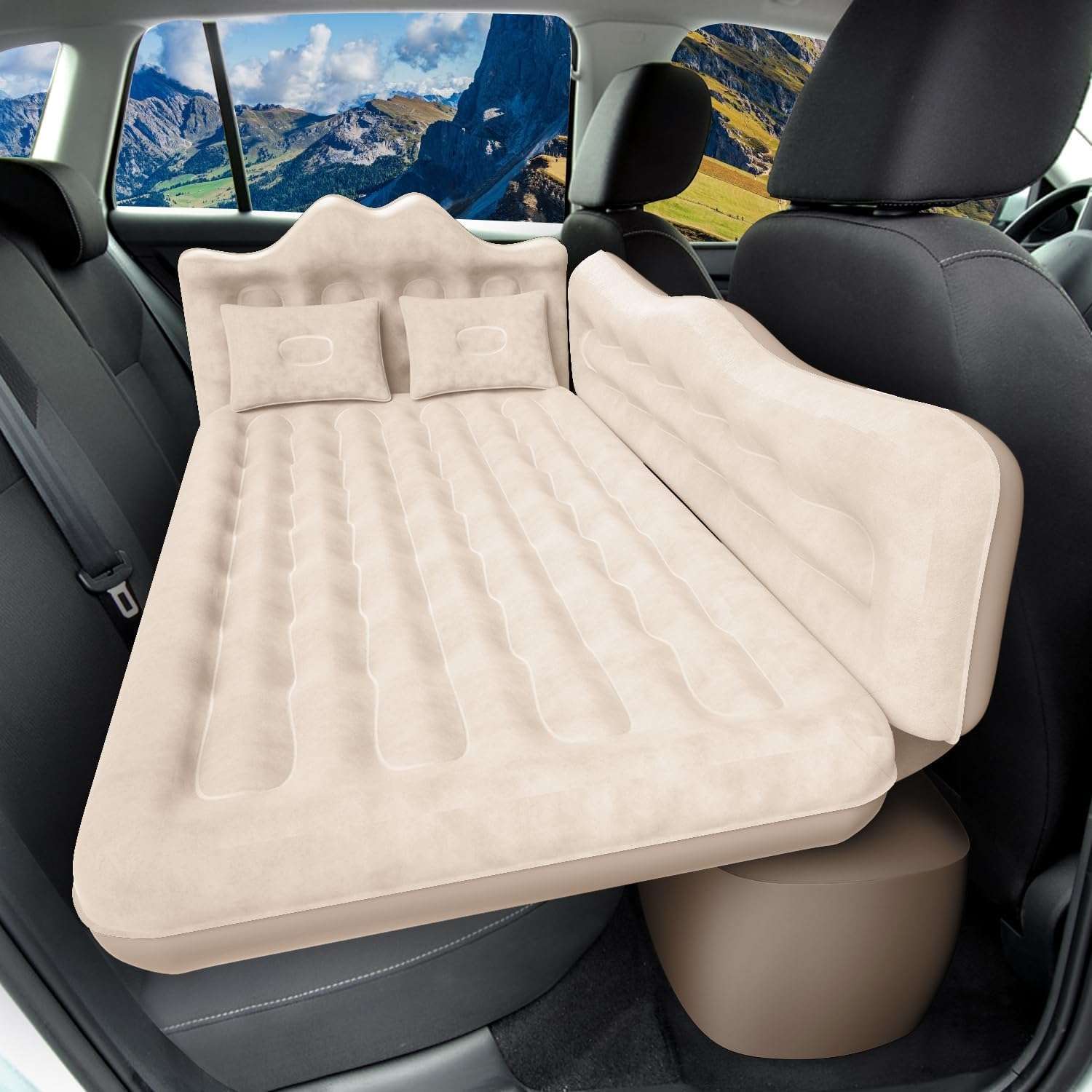 DikaSun Backseat Air Mattress for SUV, Car & Truck – 30.31" Width | Grey