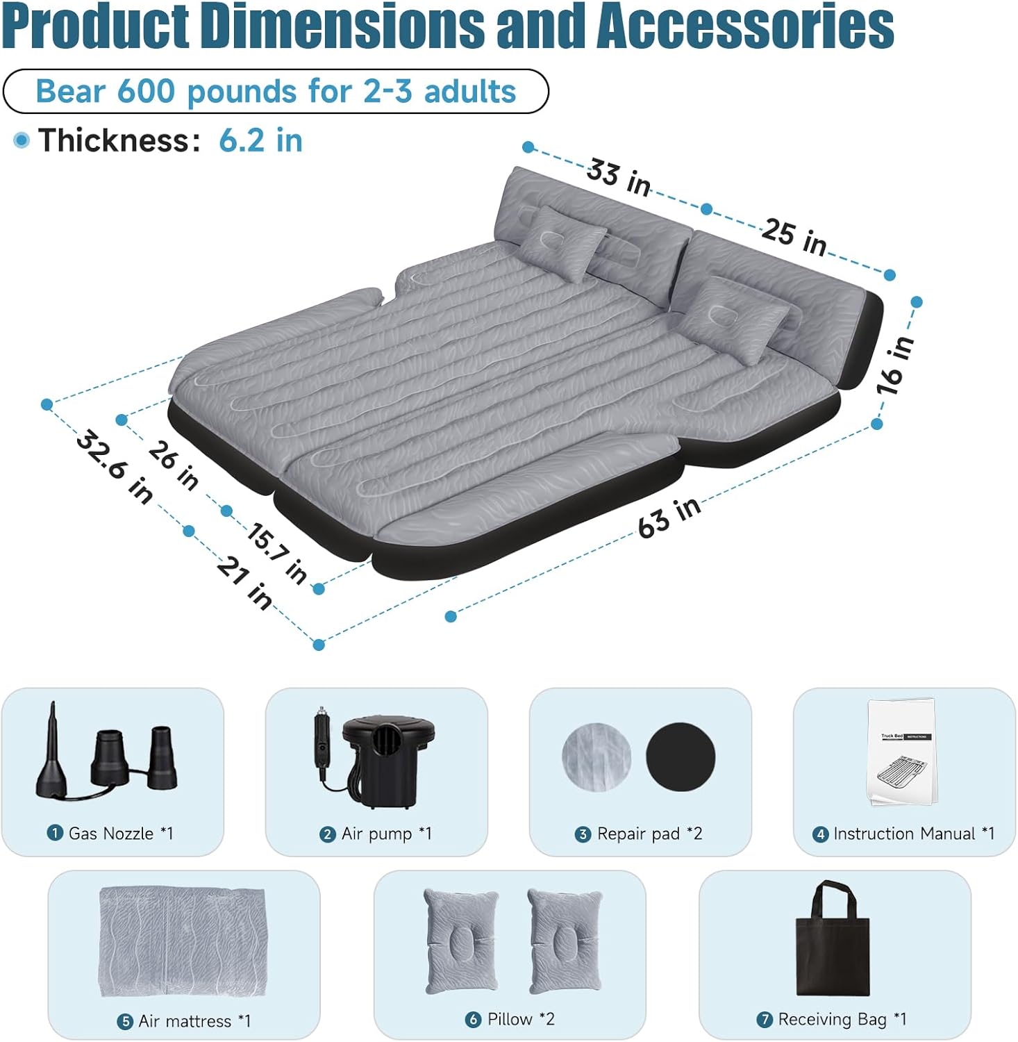 Inflatable Camping Mattress – Single Size | Lightweight & Portable