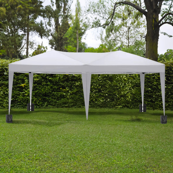 10'x20 'folding canopy with 6 detachable side walls outdoor activity shelters UPF 50+terrace portable tent (white)