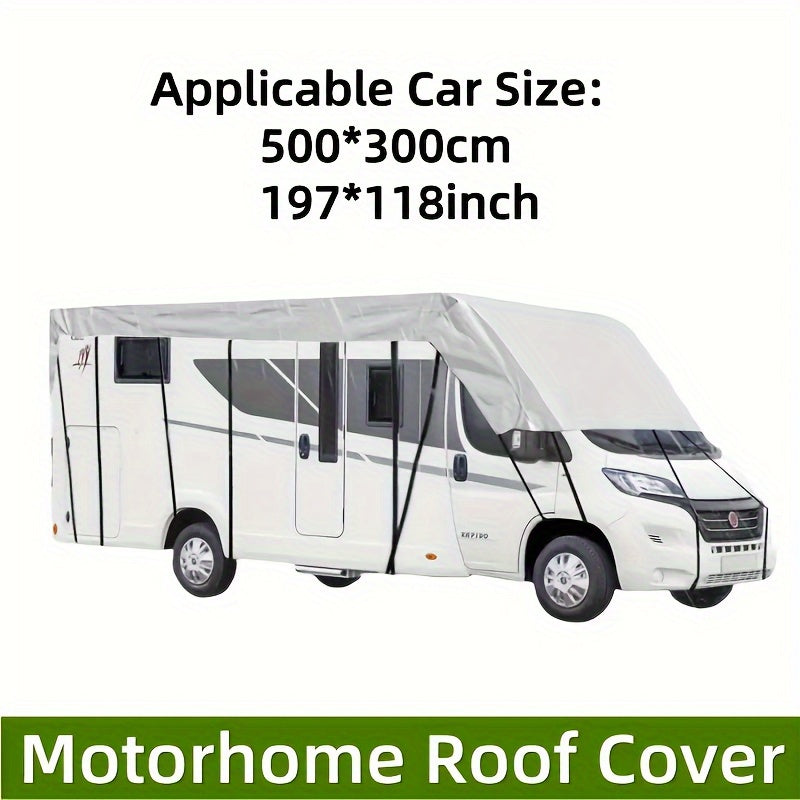 Heavy-Duty All-Weather RV Cover – Adjustable Straps & Hooks