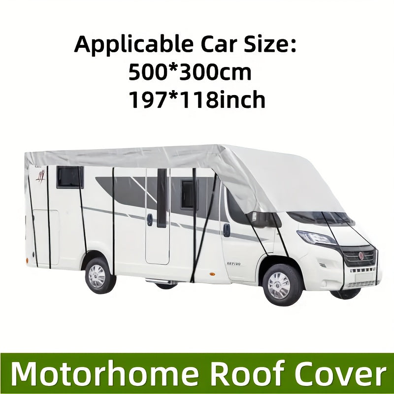 Heavy-Duty All-Weather RV Cover – Adjustable Straps & Hooks