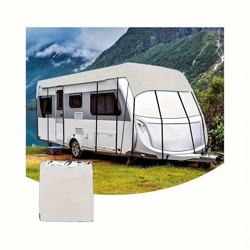 Heavy-Duty All-Weather RV Cover – Adjustable Straps & Hooks